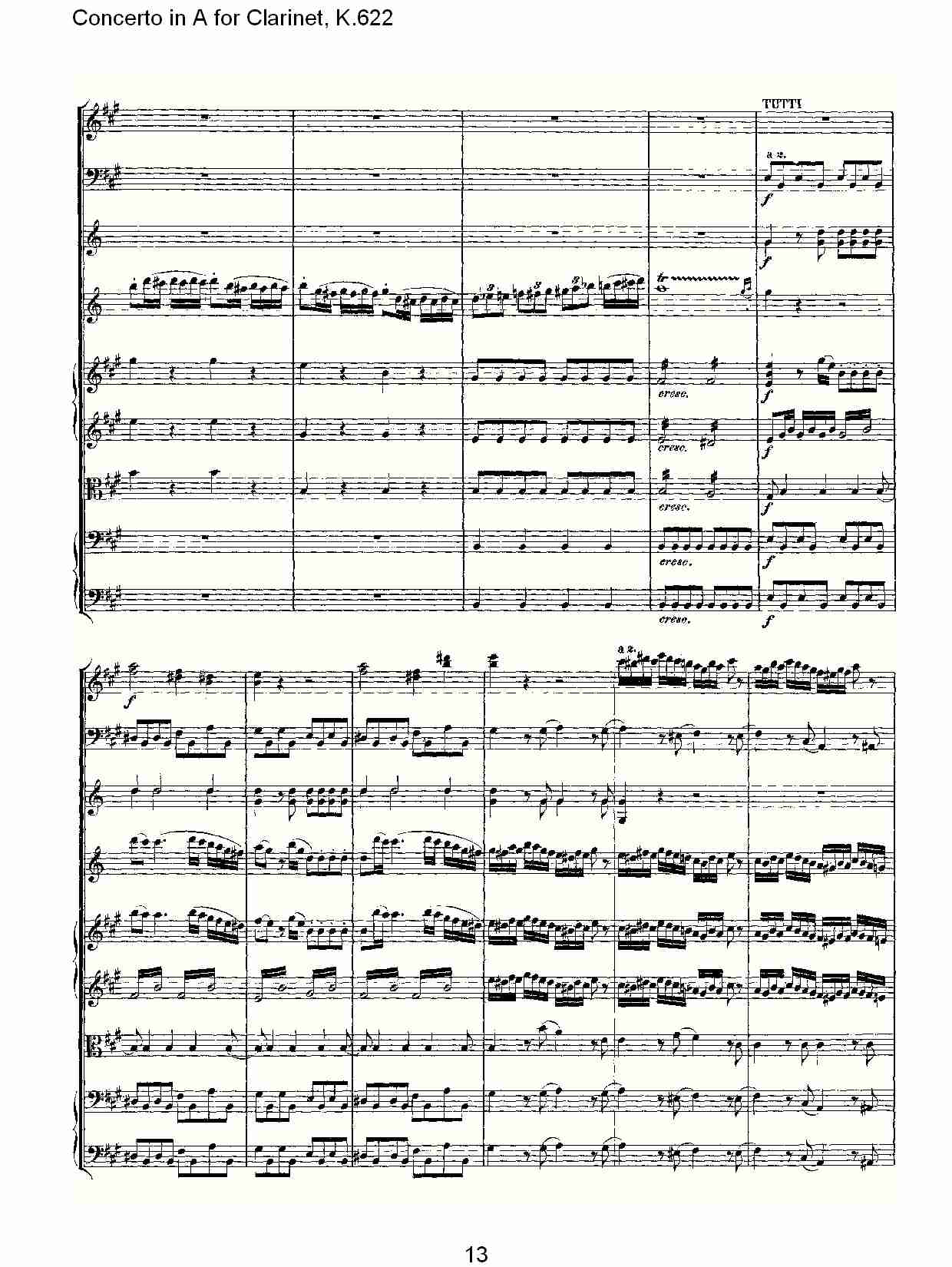 A调单簧管协奏曲, K.622（三）总谱（图3）