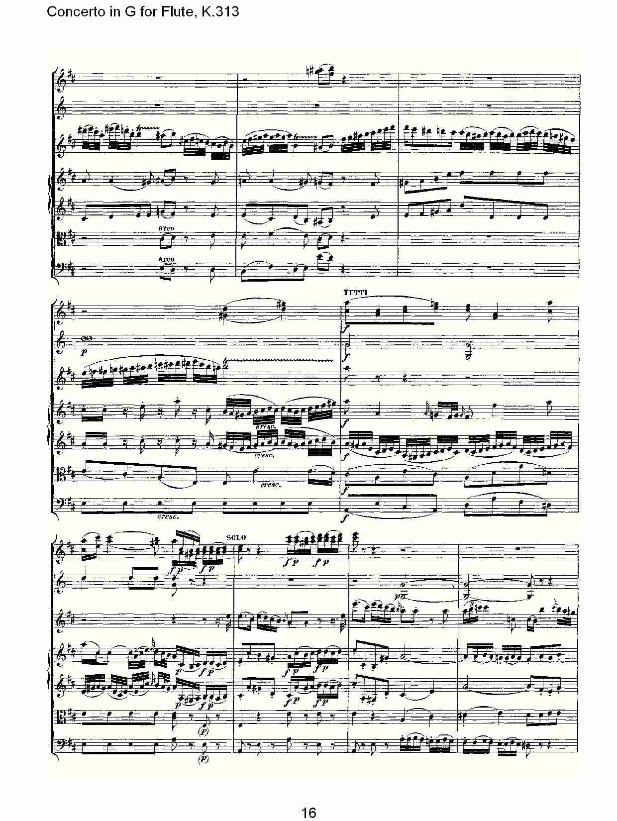 G调长笛协奏曲, K.313（四）总谱（图1）