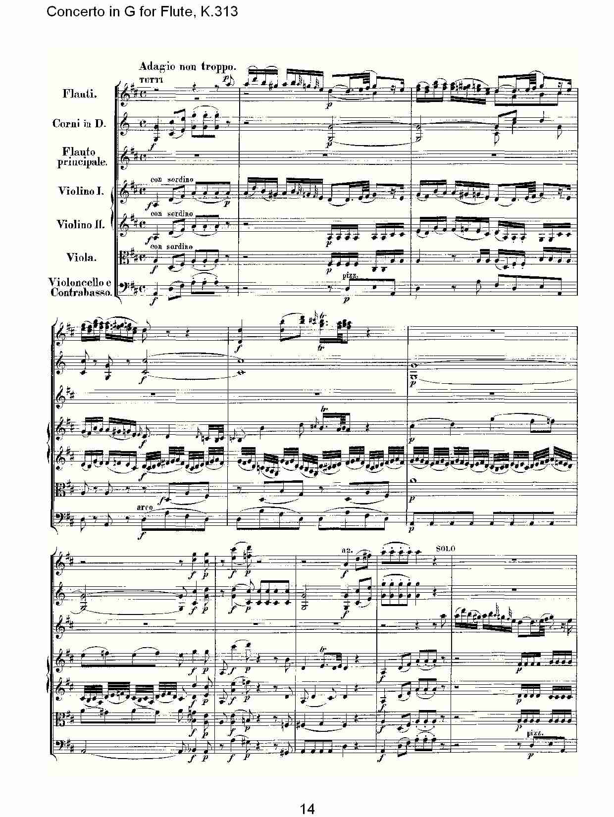 G调长笛协奏曲, K.313（三）总谱（图4）