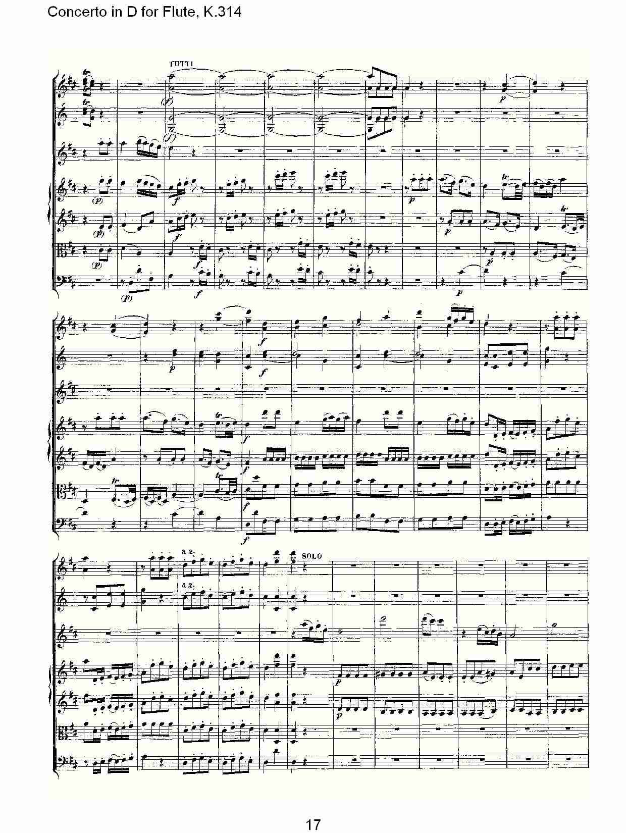 D调长笛协奏曲, K.314 （四）总谱（图2）