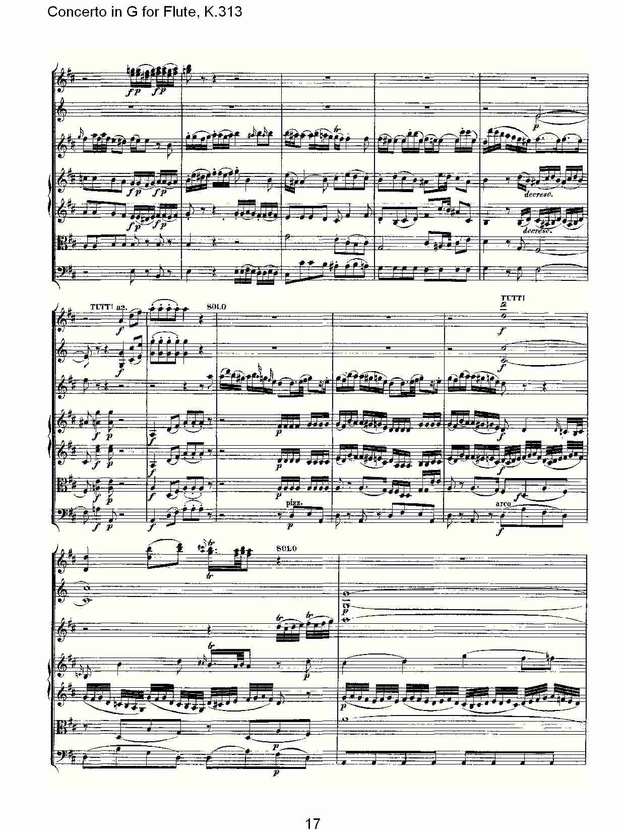 G调长笛协奏曲, K.313（四）总谱（图2）