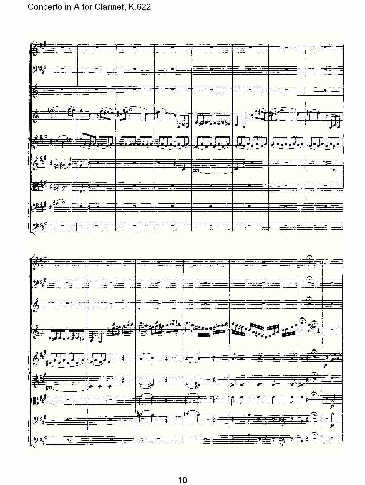 A调单簧管协奏曲, K.622（二）总谱（图5）