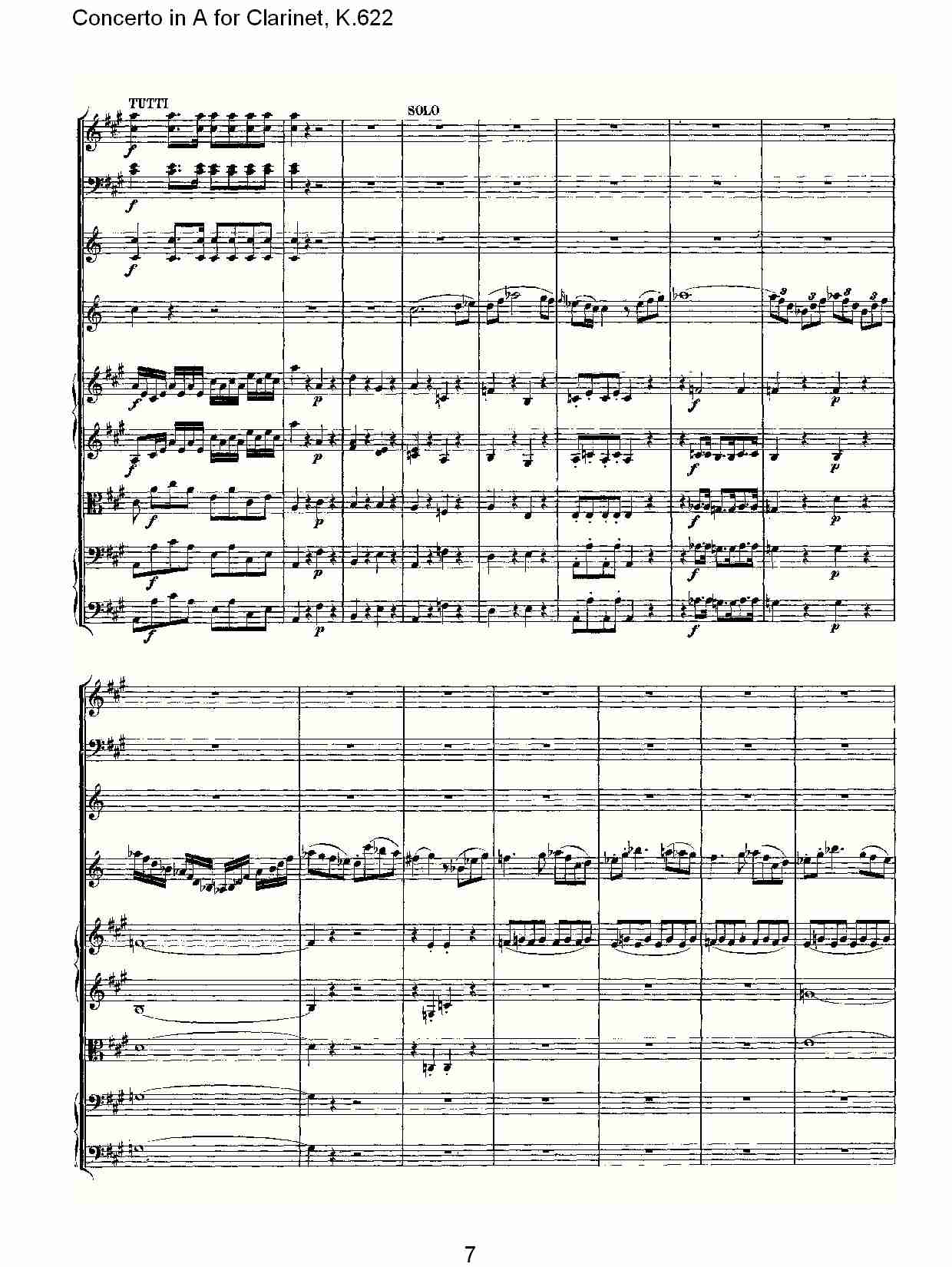 A调单簧管协奏曲, K.622（二）总谱（图2）