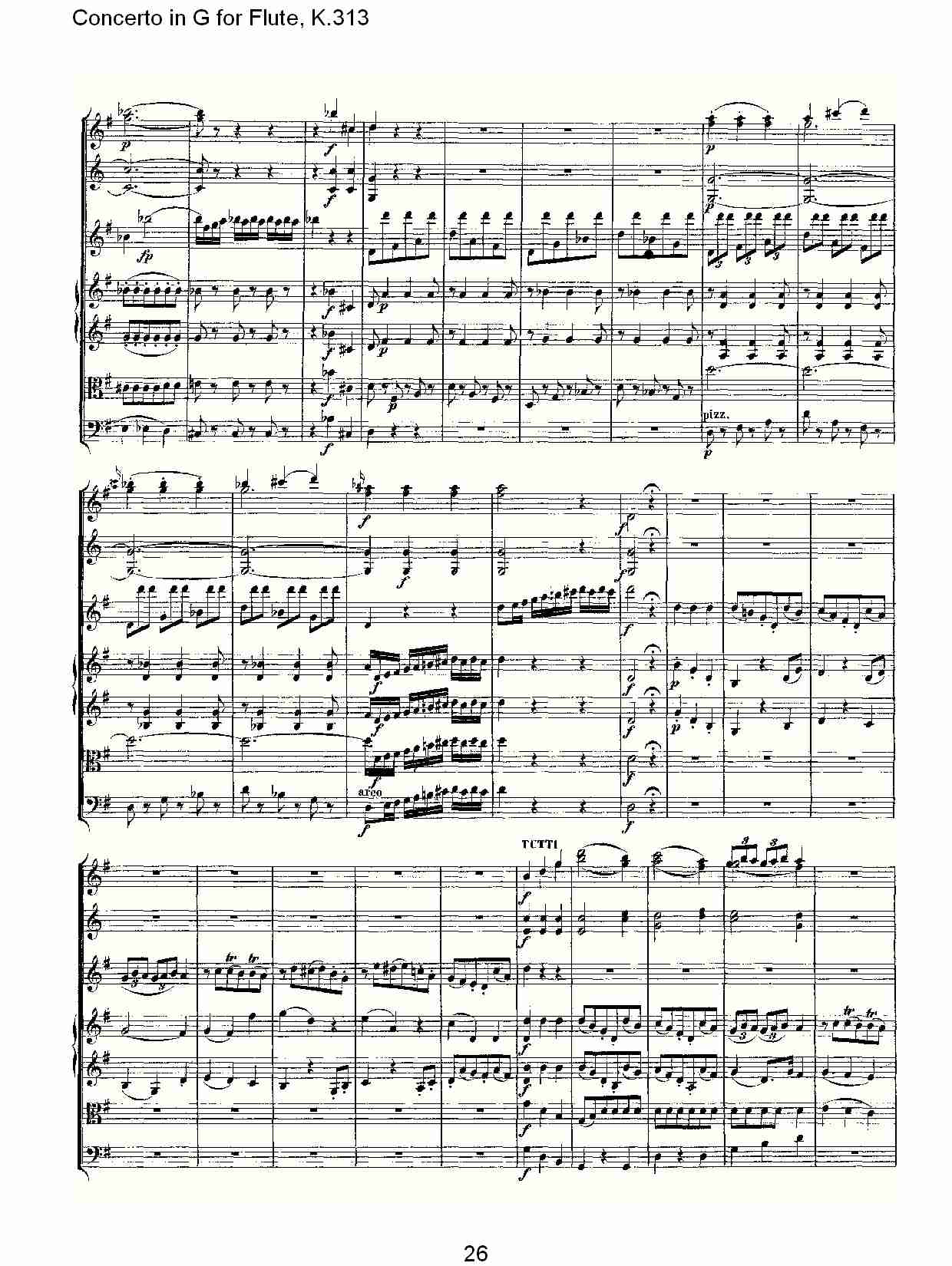 G调长笛协奏曲, K.313（六）总谱（图1）
