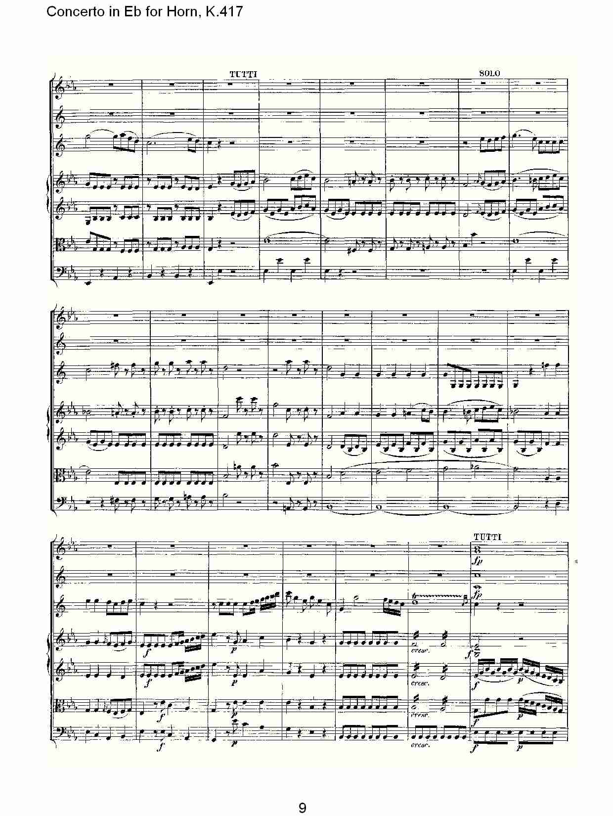Eb调法国号协奏曲, K.417（二）总谱（图4）