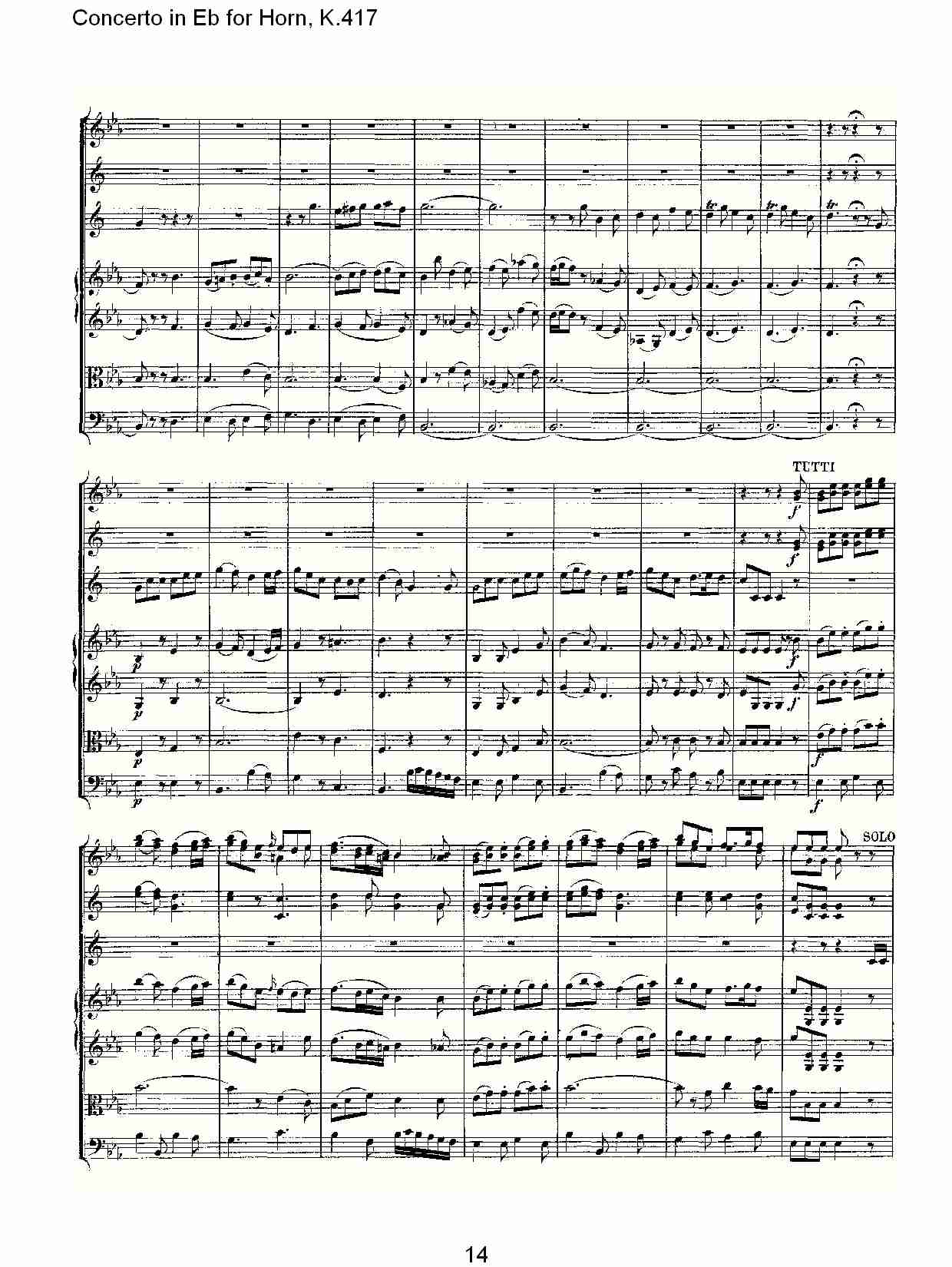 Eb调法国号协奏曲, K.417（三）总谱（图4）