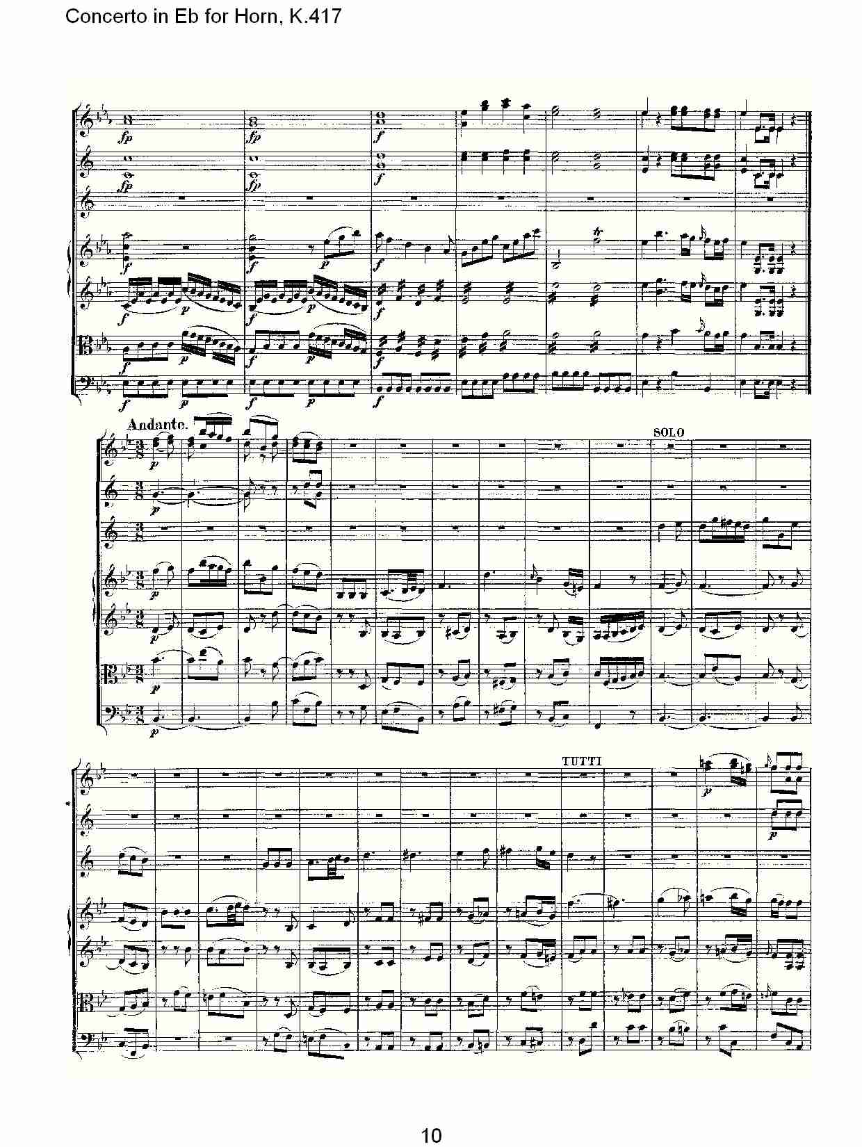 Eb调法国号协奏曲, K.417（二）总谱（图5）