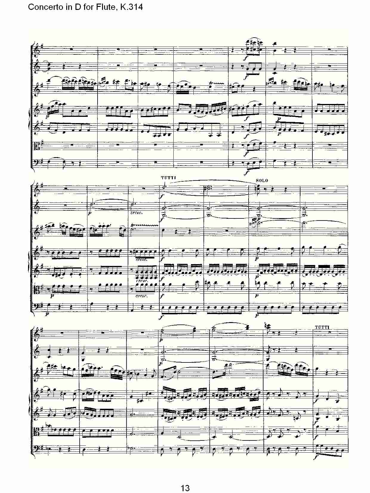 D调长笛协奏曲, K.314 （三）总谱（图3）