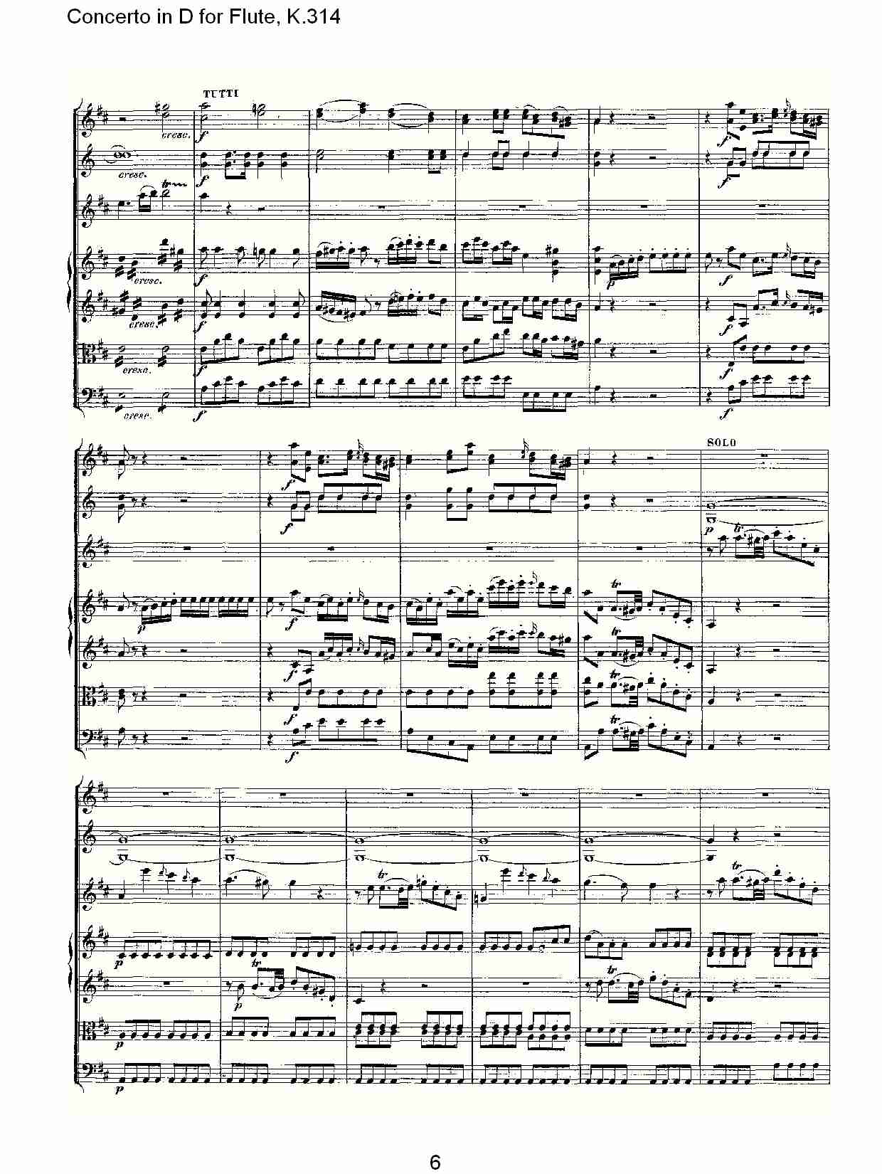 D调长笛协奏曲, K.314 （二）总谱（图1）