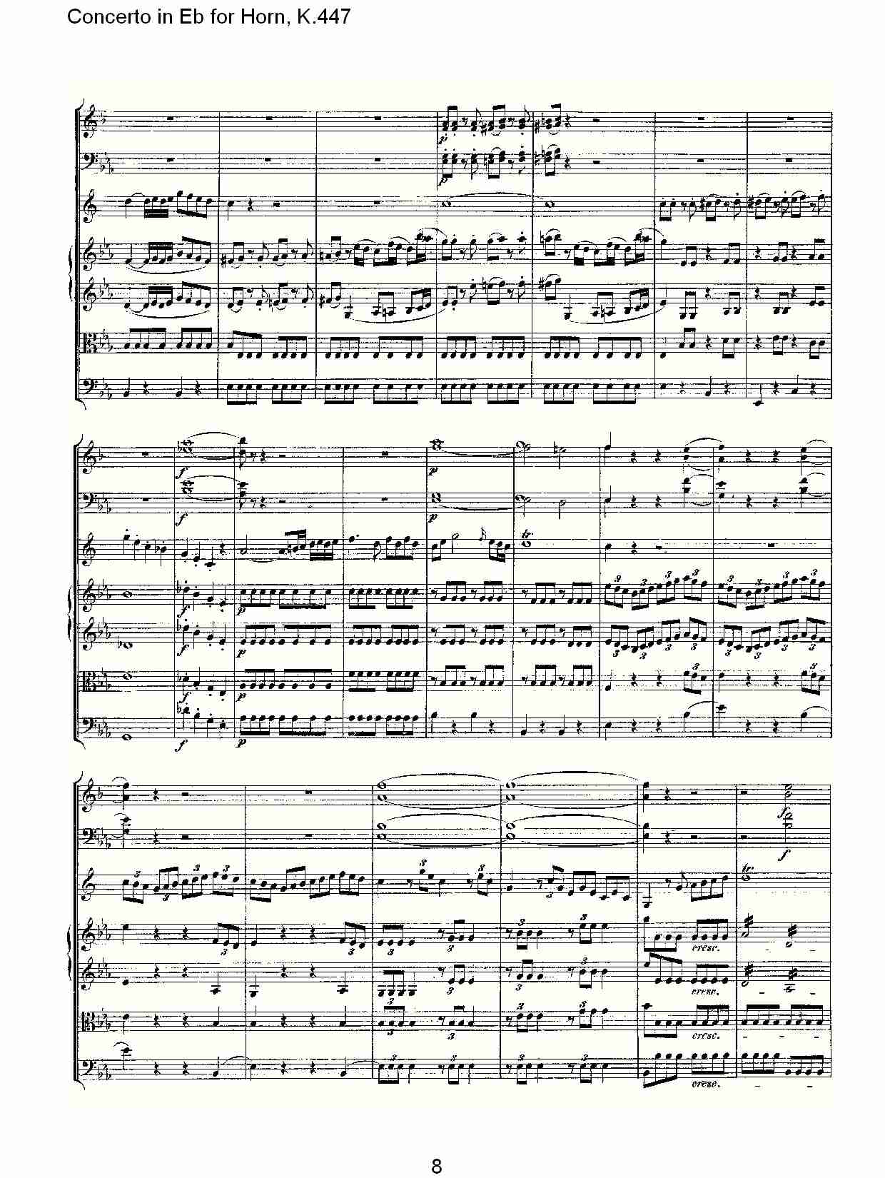 Eb调法国号协奏曲, K.447（二）总谱（图3）