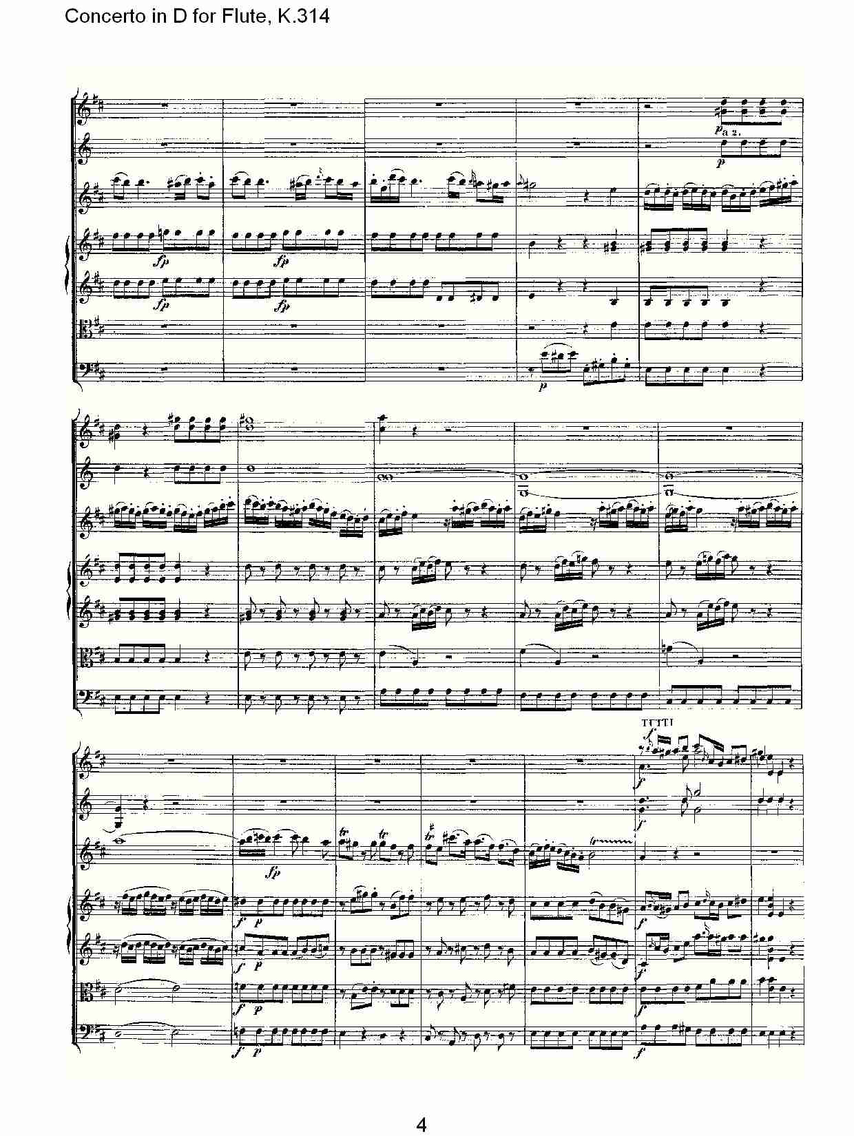 D调长笛协奏曲, K.314 （一）总谱（图4）