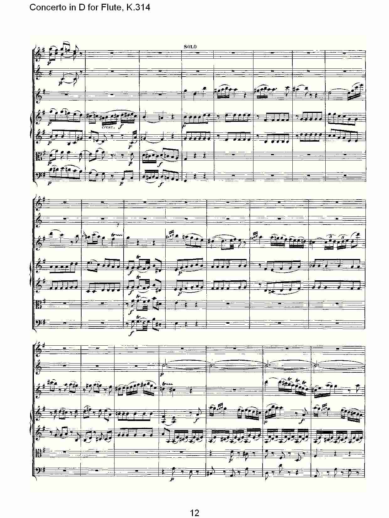 D调长笛协奏曲, K.314 （三）总谱（图2）