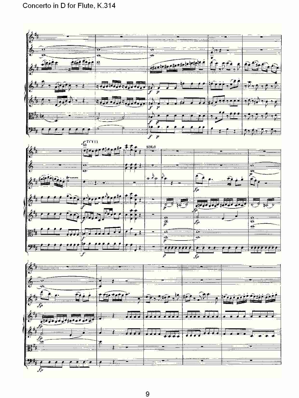 D调长笛协奏曲, K.314 （二）总谱（图4）