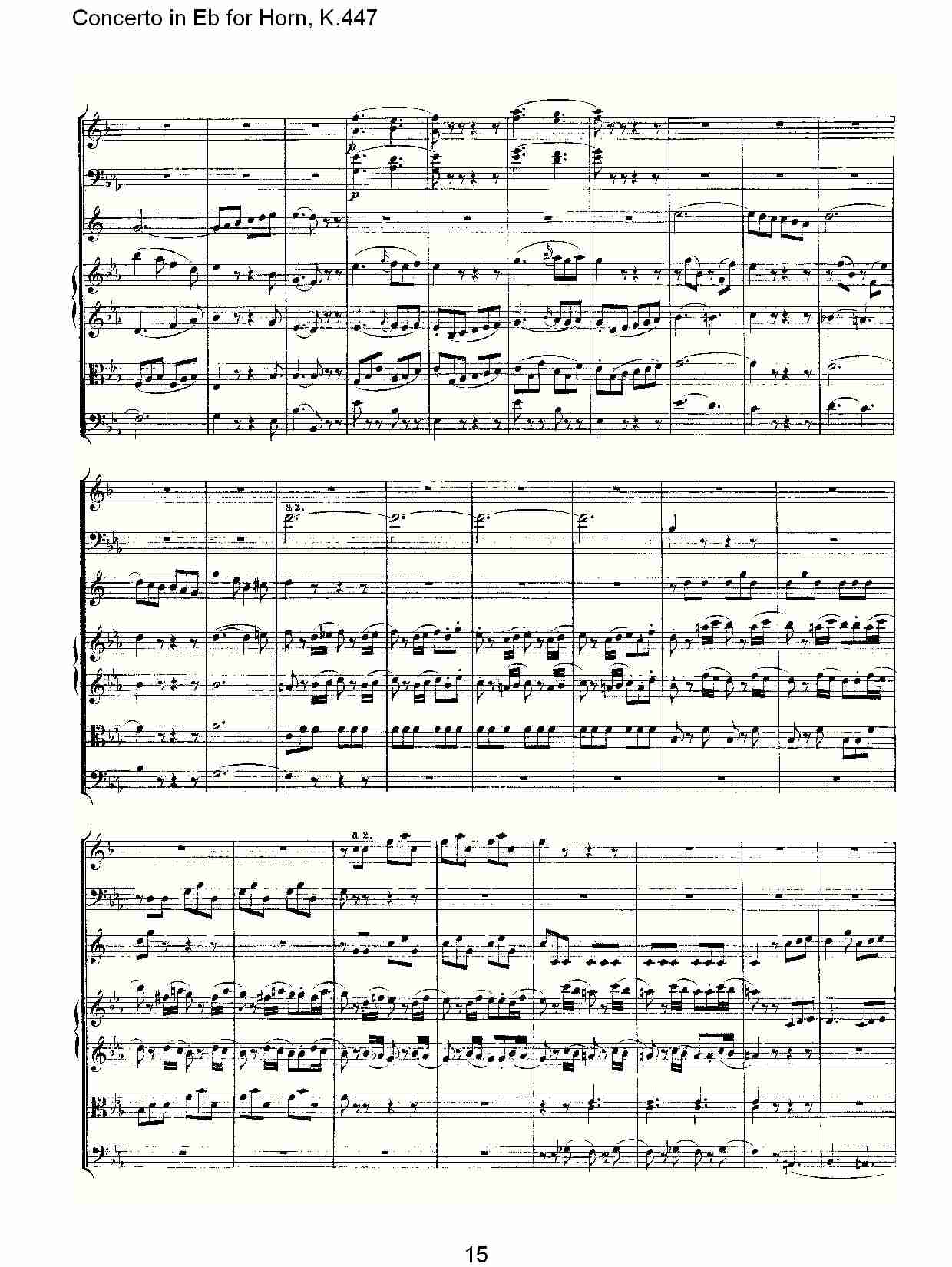 Eb调法国号协奏曲, K.447（三）总谱（图5）