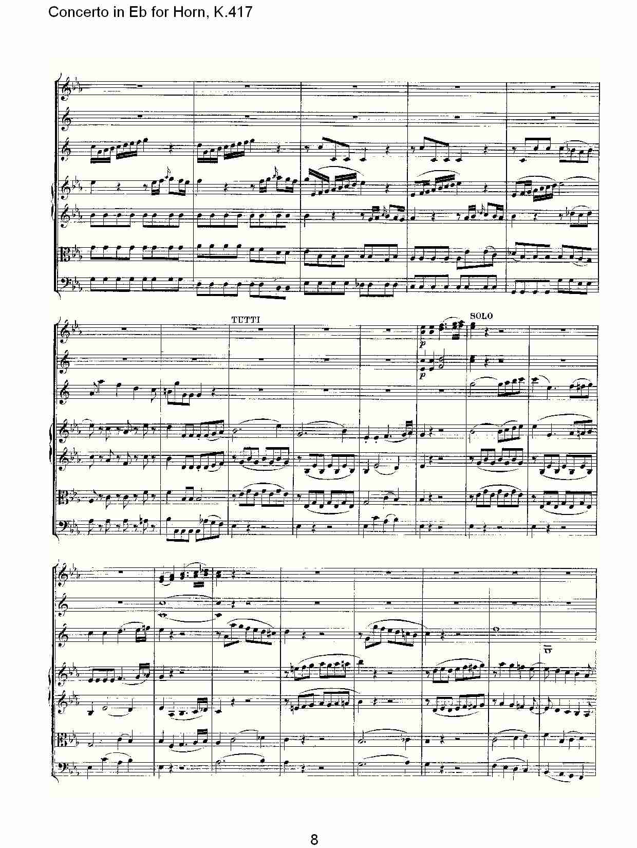 Eb调法国号协奏曲, K.417（二）总谱（图3）