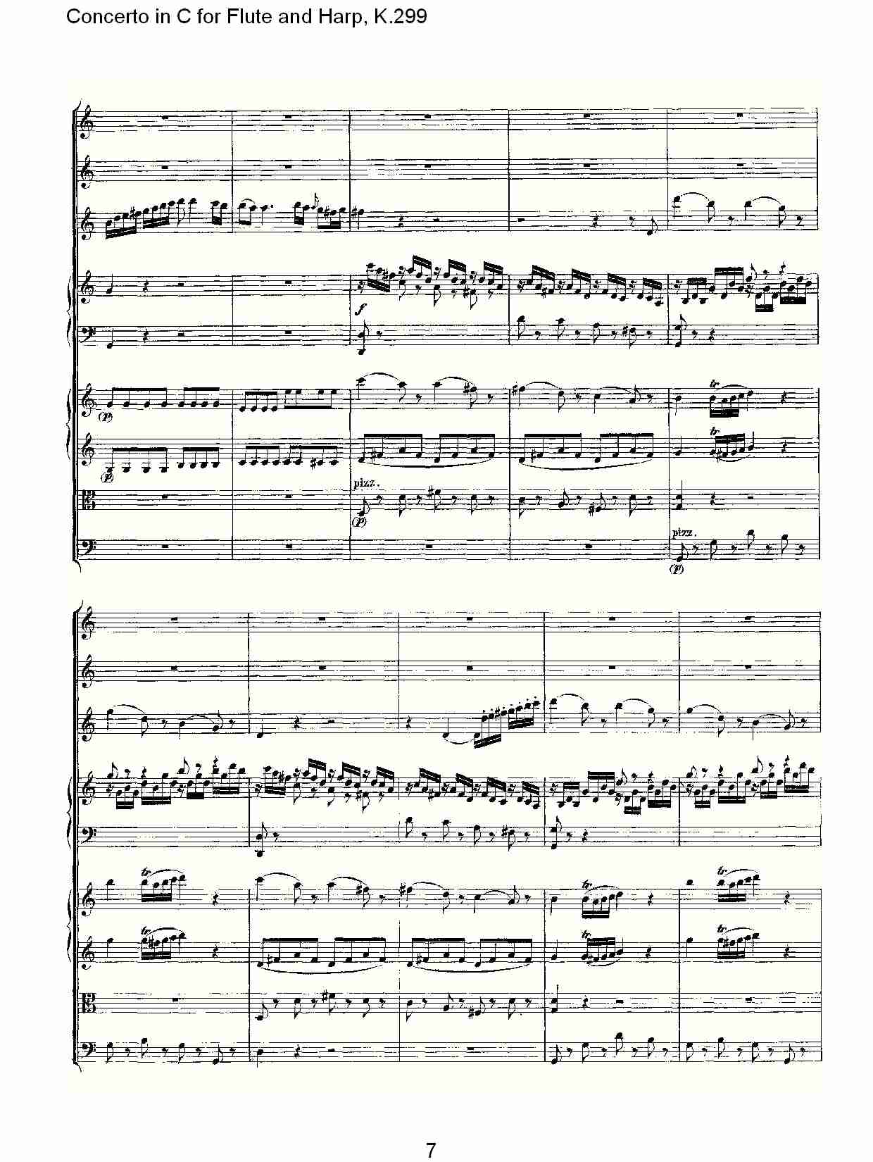 C调长笛与竖琴协奏曲, K.299（二）总谱（图2）