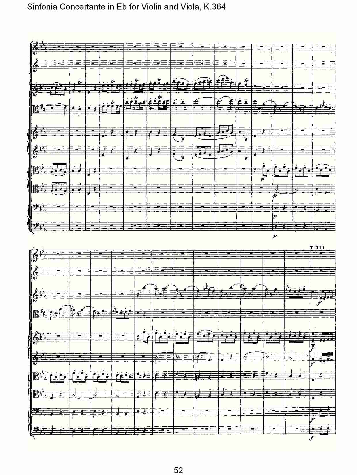 Eb调小提琴与中提琴炫技序曲, K.364（十一）总谱（图2）