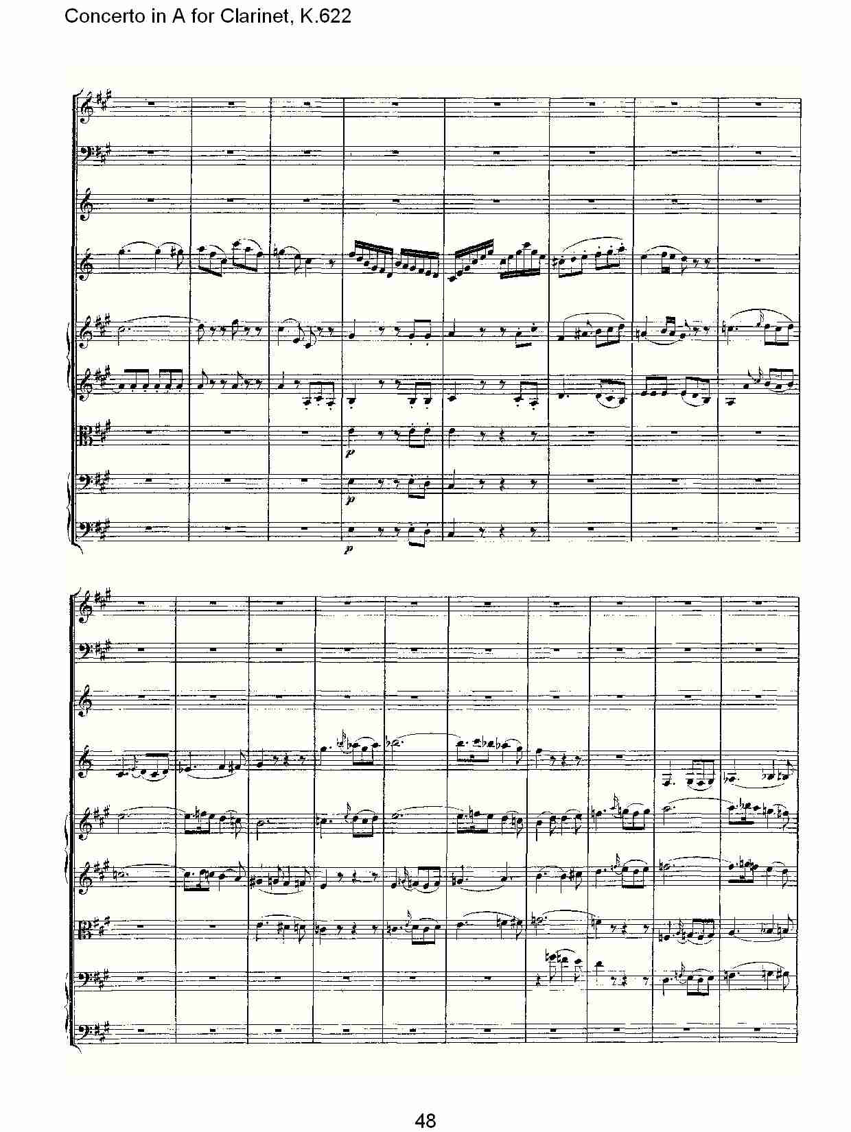 A调单簧管协奏曲, K.622（十）总谱（图3）
