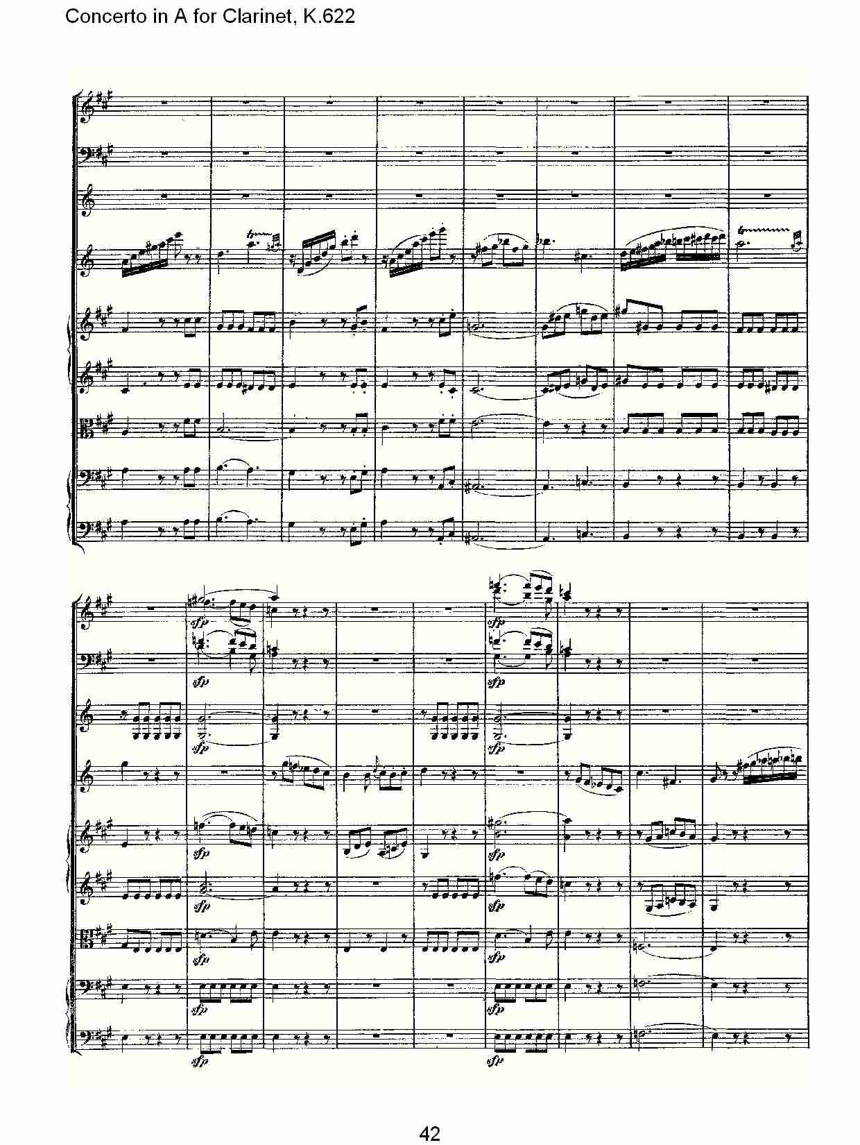 A调单簧管协奏曲, K.622（九）总谱（图2）