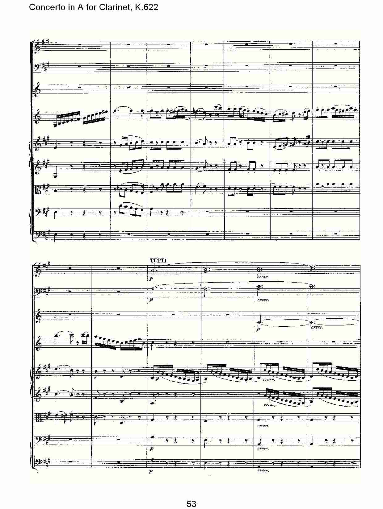 A调单簧管协奏曲, K.622（十一）总谱（图3）