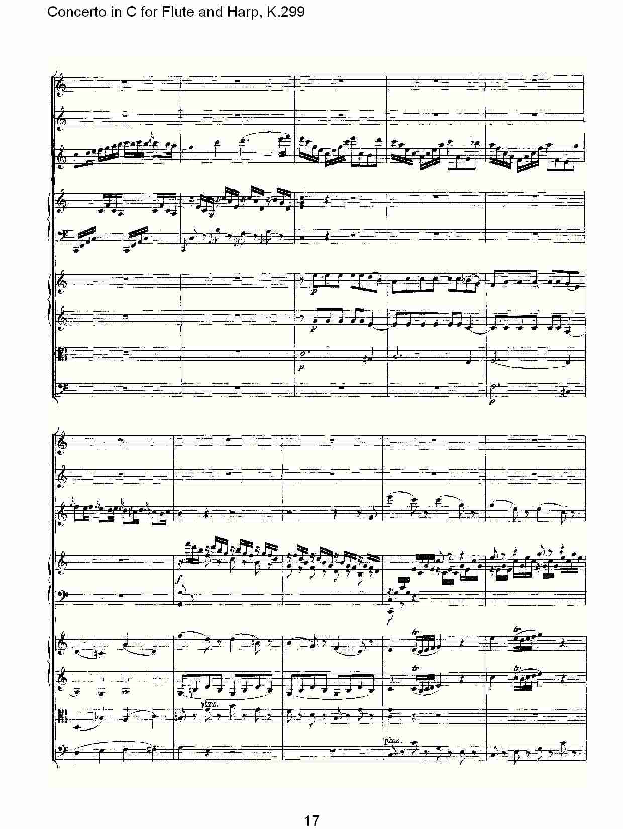 C调长笛与竖琴协奏曲, K.299（四）总谱（图2）