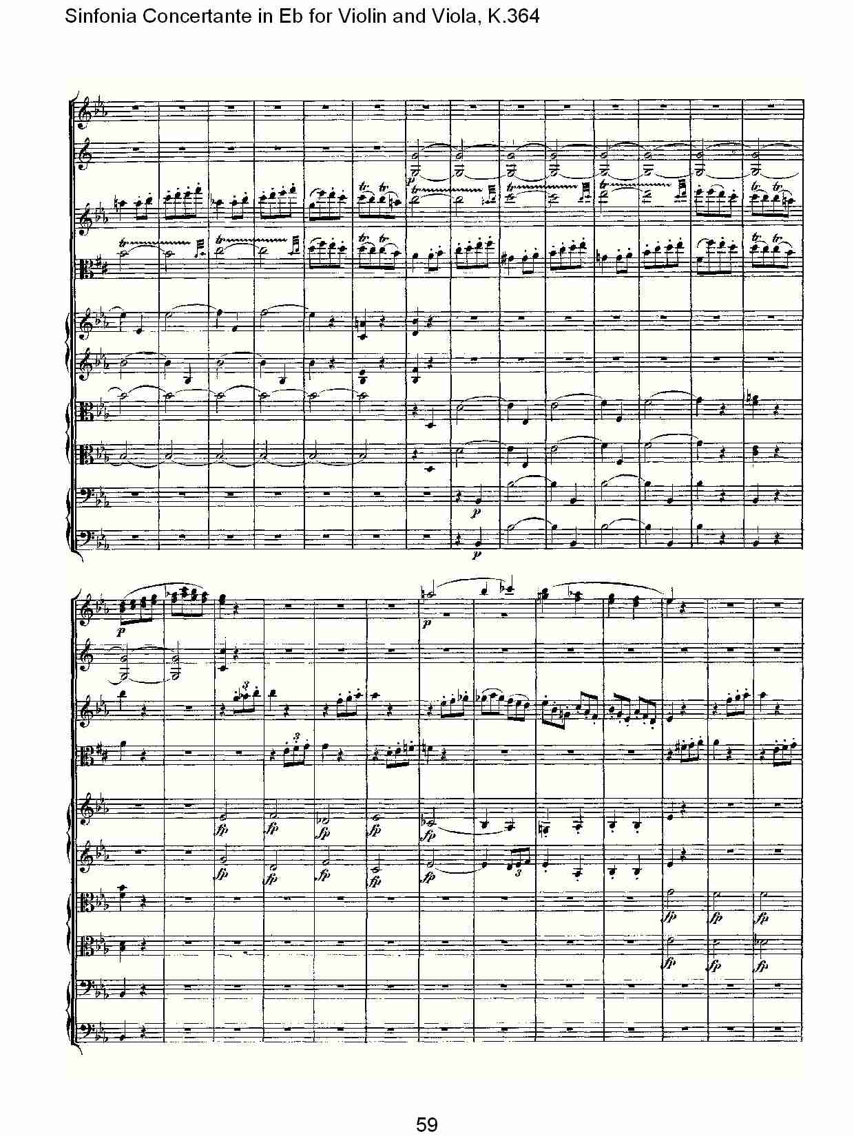 Eb调小提琴与中提琴炫技序曲, K.364（十二）总谱（图4）