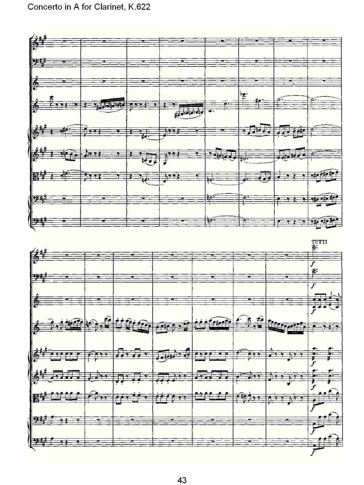 A调单簧管协奏曲, K.622（九）总谱（图3）