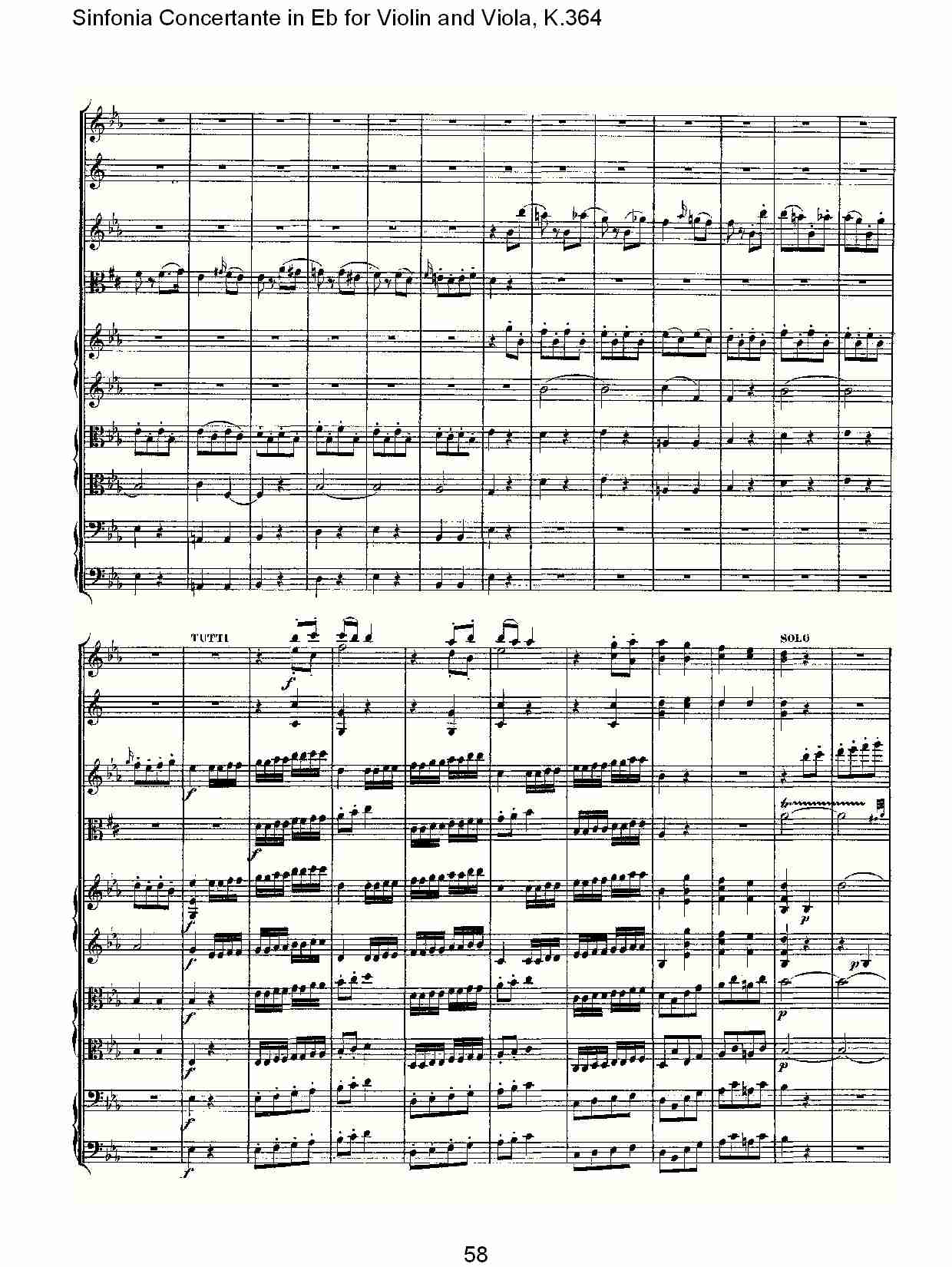 Eb调小提琴与中提琴炫技序曲, K.364（十二）总谱（图3）
