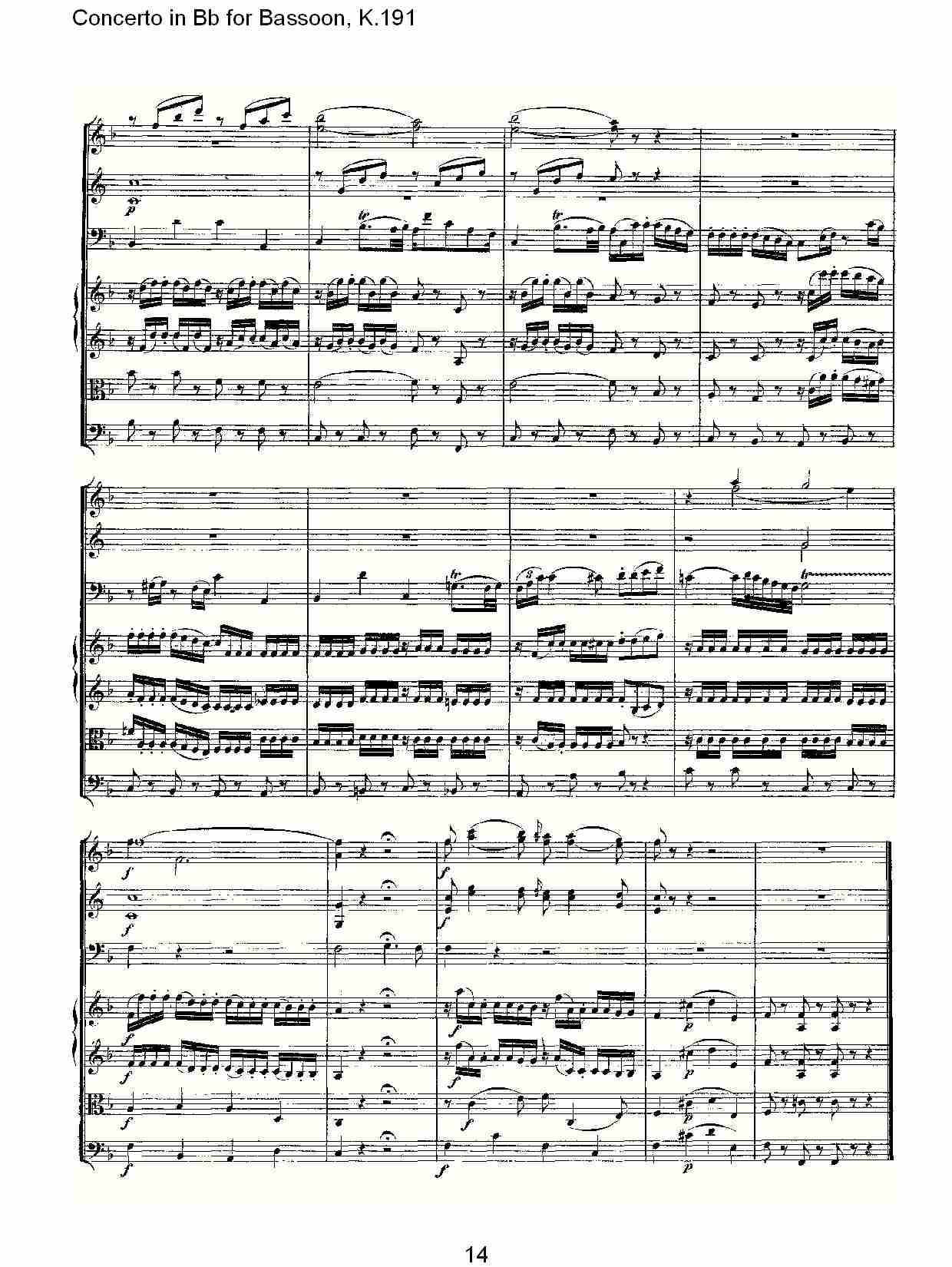 Bb调巴松管协奏曲, K.191（三）总谱（图4）