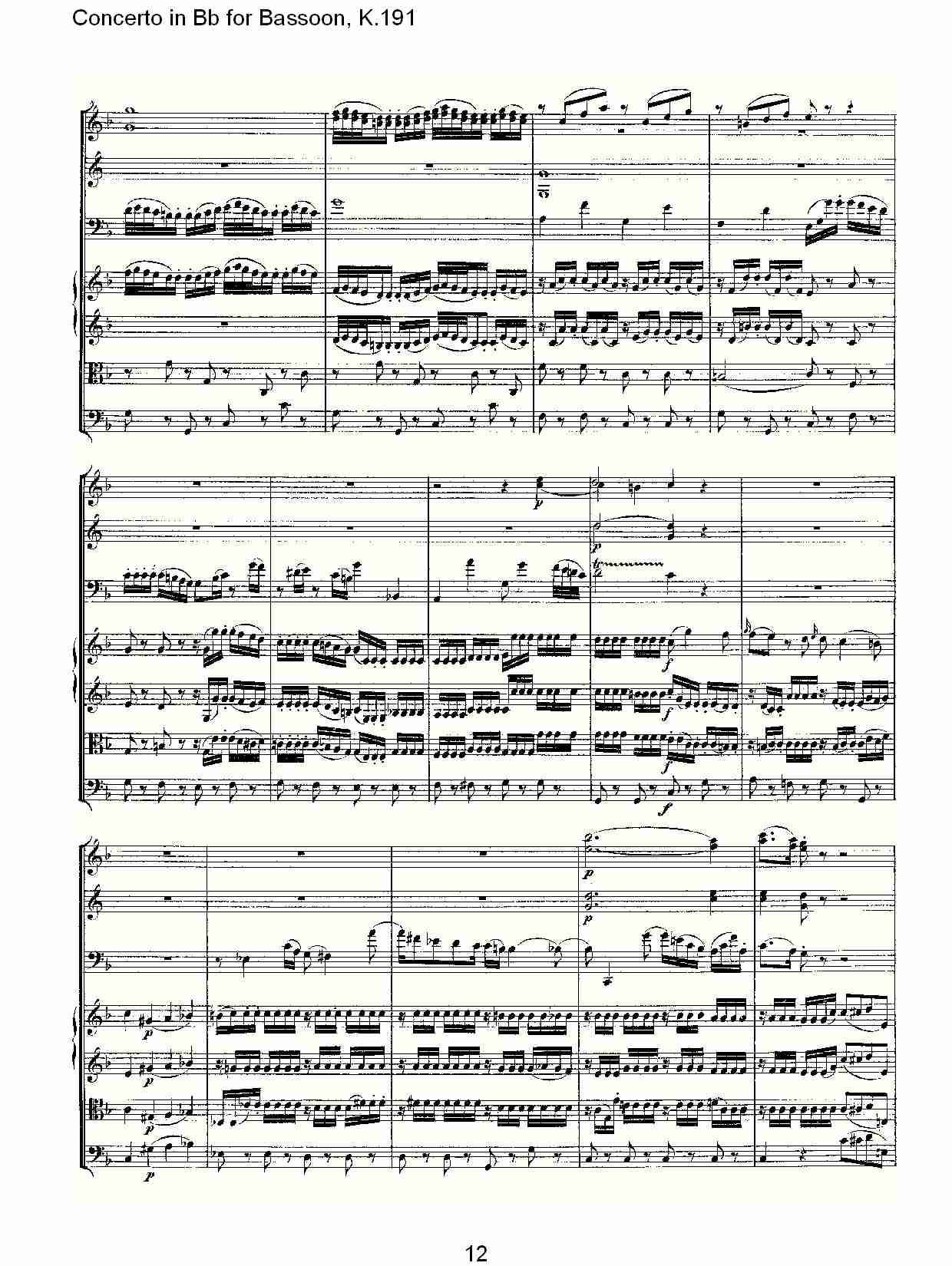 Bb调巴松管协奏曲, K.191（三）总谱（图2）