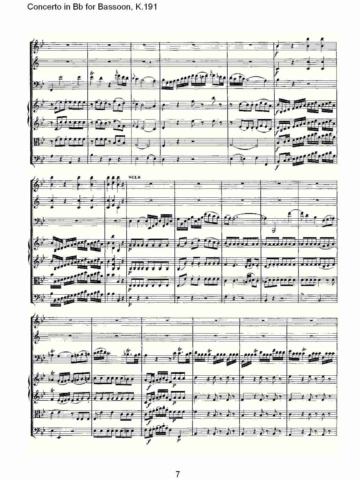 Bb调巴松管协奏曲, K.191（二）总谱（图2）