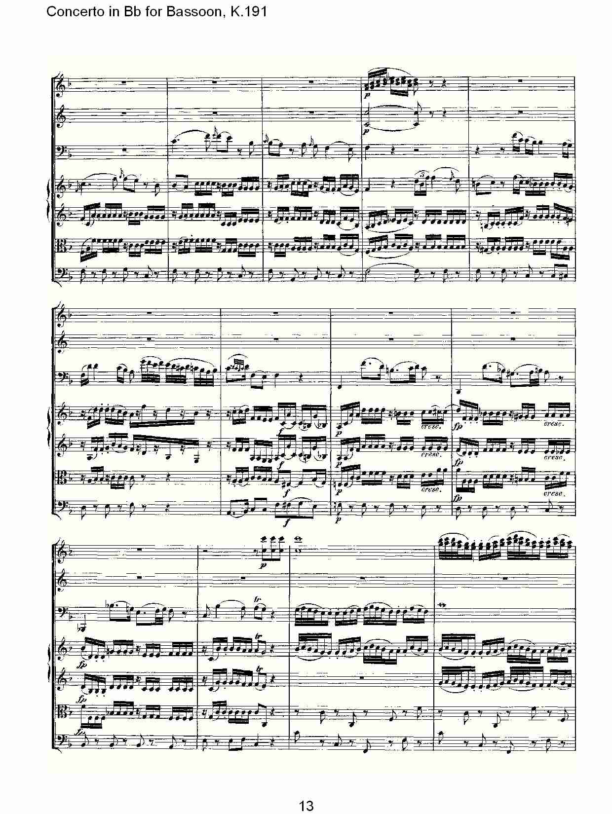 Bb调巴松管协奏曲, K.191（三）总谱（图3）