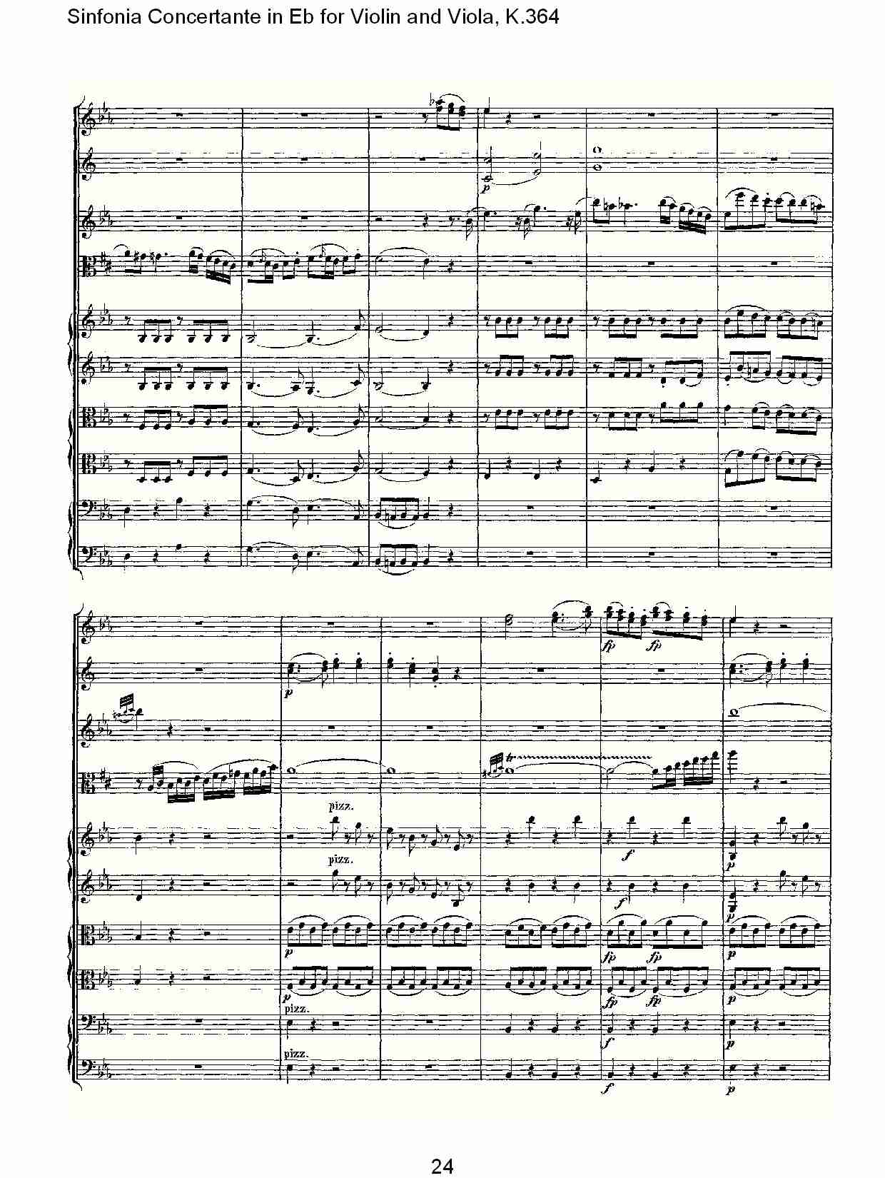 Eb调小提琴与中提琴炫技序曲, K.364（五）总谱（图4）