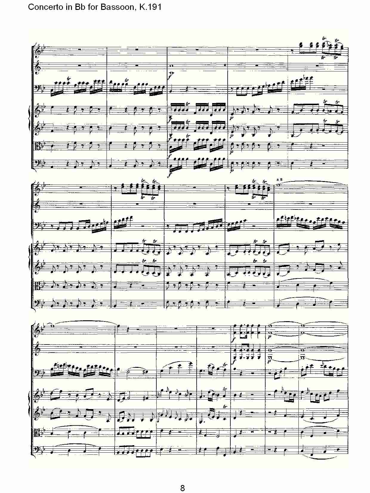 Bb调巴松管协奏曲, K.191（二）总谱（图3）