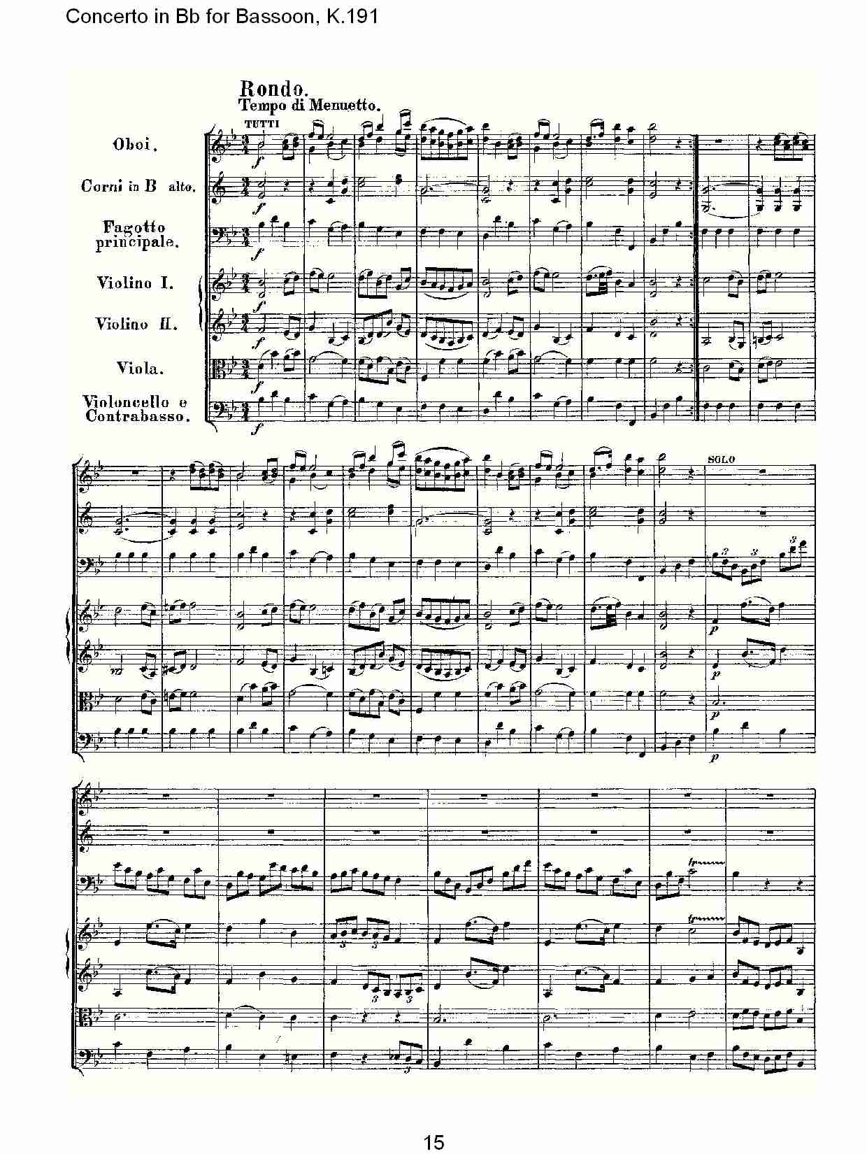 Bb调巴松管协奏曲, K.191（三）总谱（图5）
