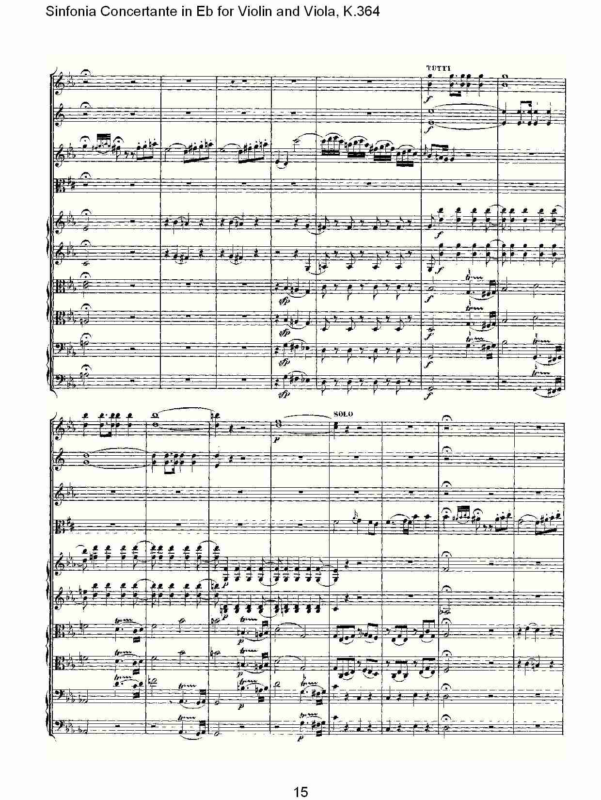 Eb调小提琴与中提琴炫技序曲, K.364（三）总谱（图6）