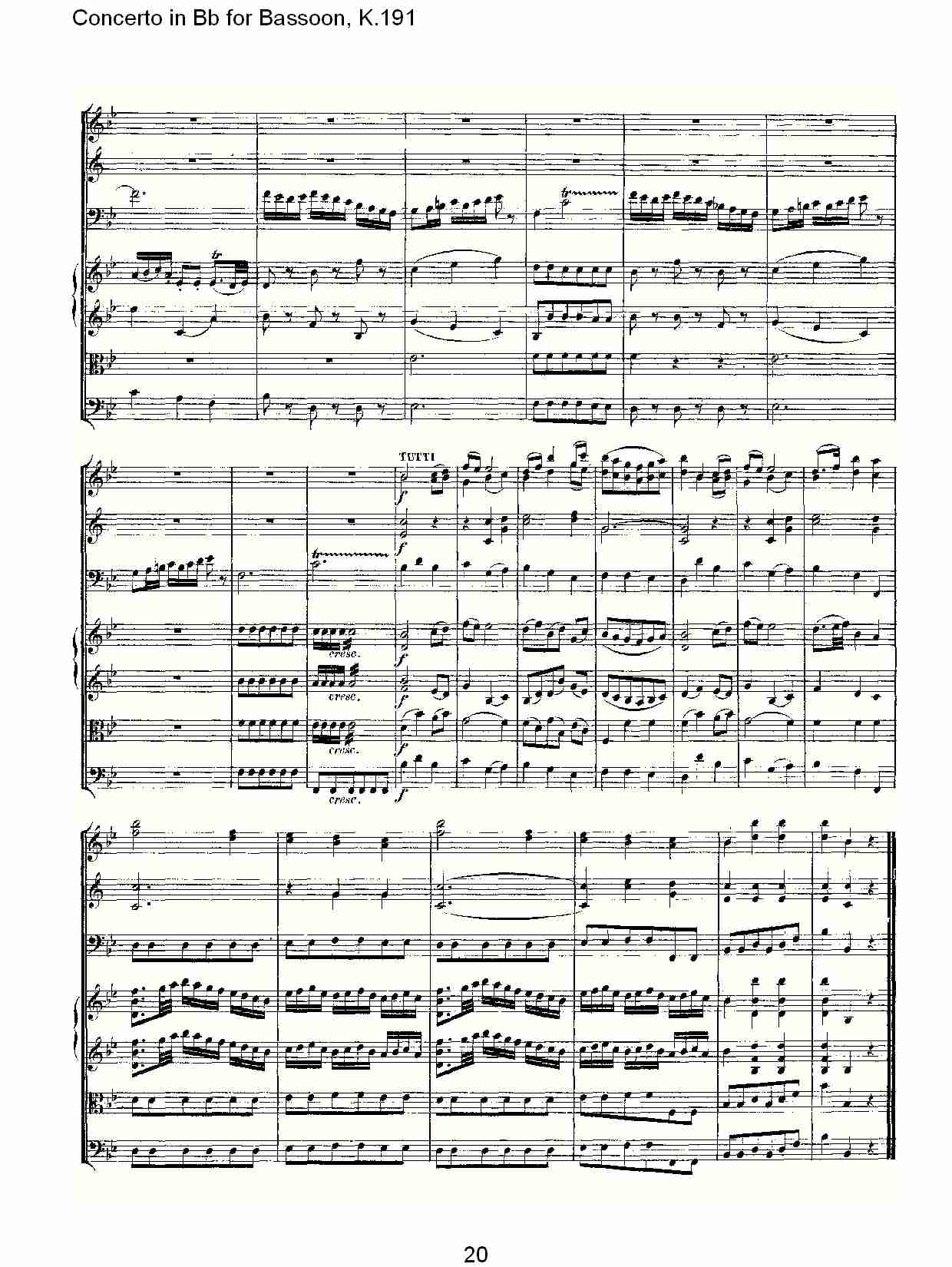 Bb调巴松管协奏曲, K.191（四）总谱（图5）