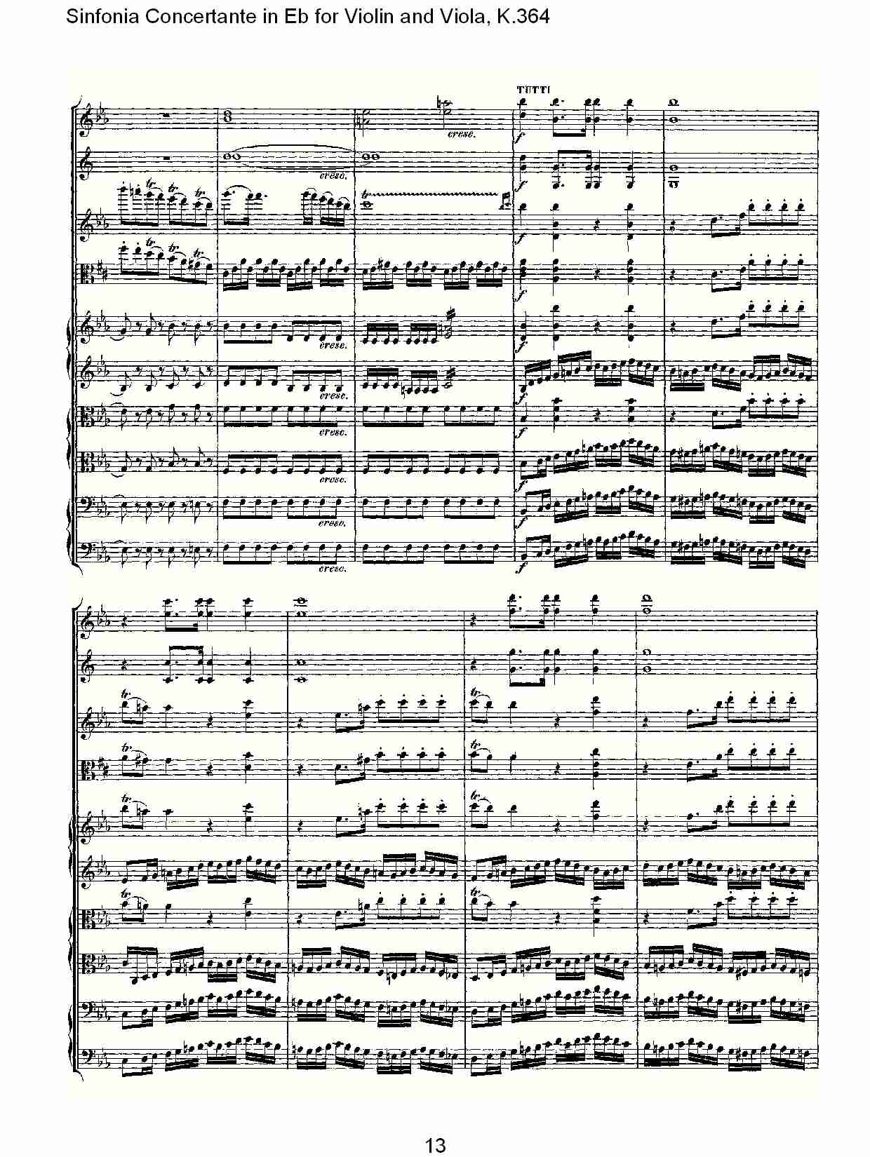 Eb调小提琴与中提琴炫技序曲, K.364（三）总谱（图4）