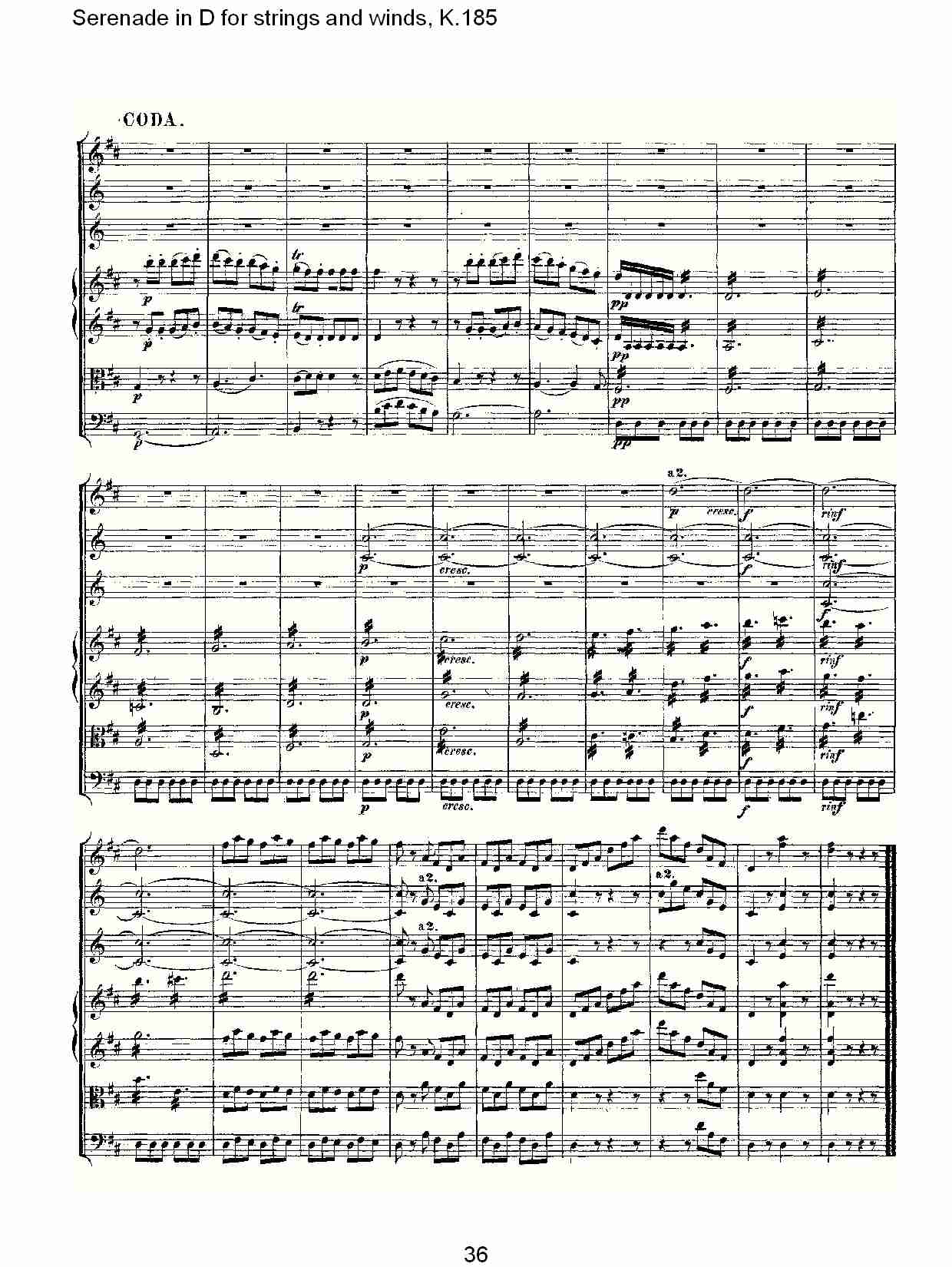 D调管弦乐小夜曲, K.185 （七）总谱（图6）