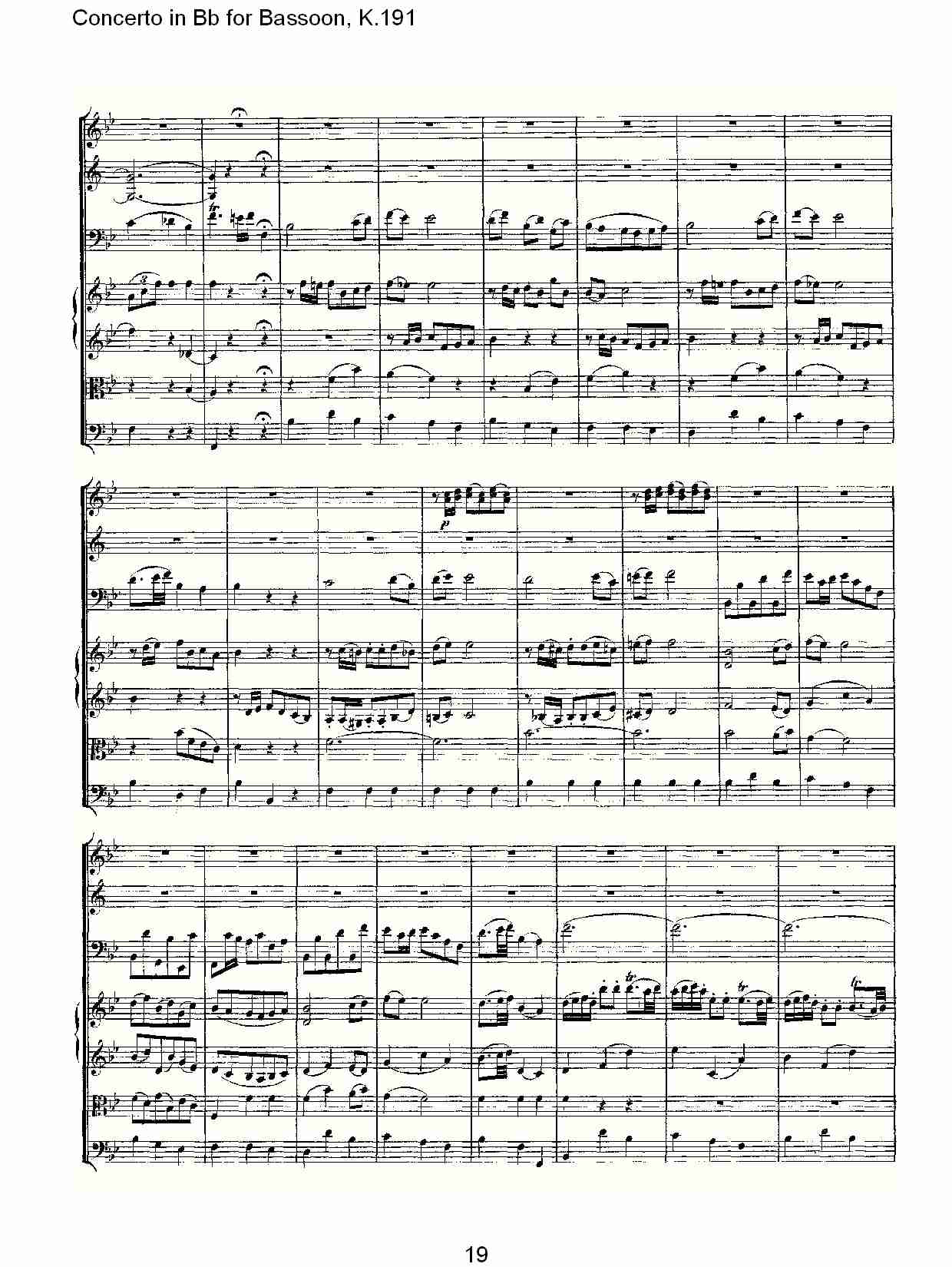 Bb调巴松管协奏曲, K.191（四）总谱（图4）