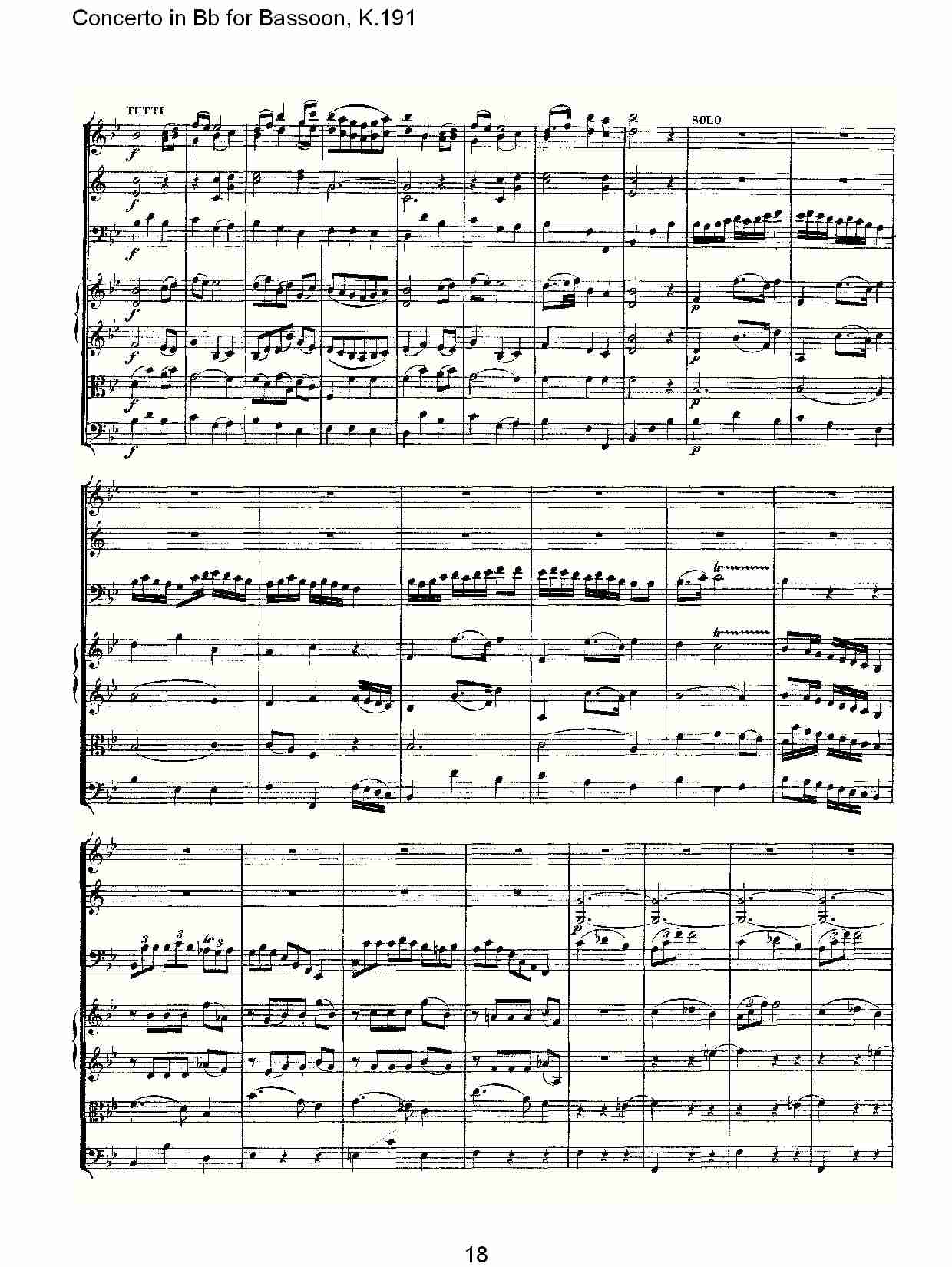 Bb调巴松管协奏曲, K.191（四）总谱（图3）