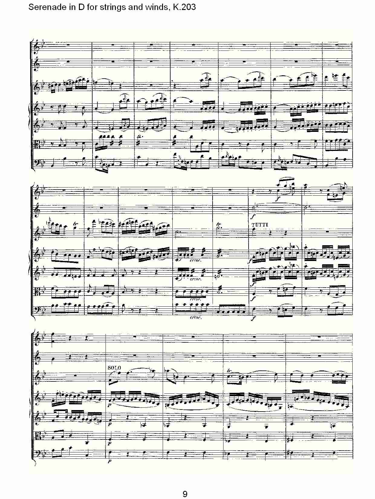 D调管弦乐小夜曲, K.203 （二）总谱（图4）