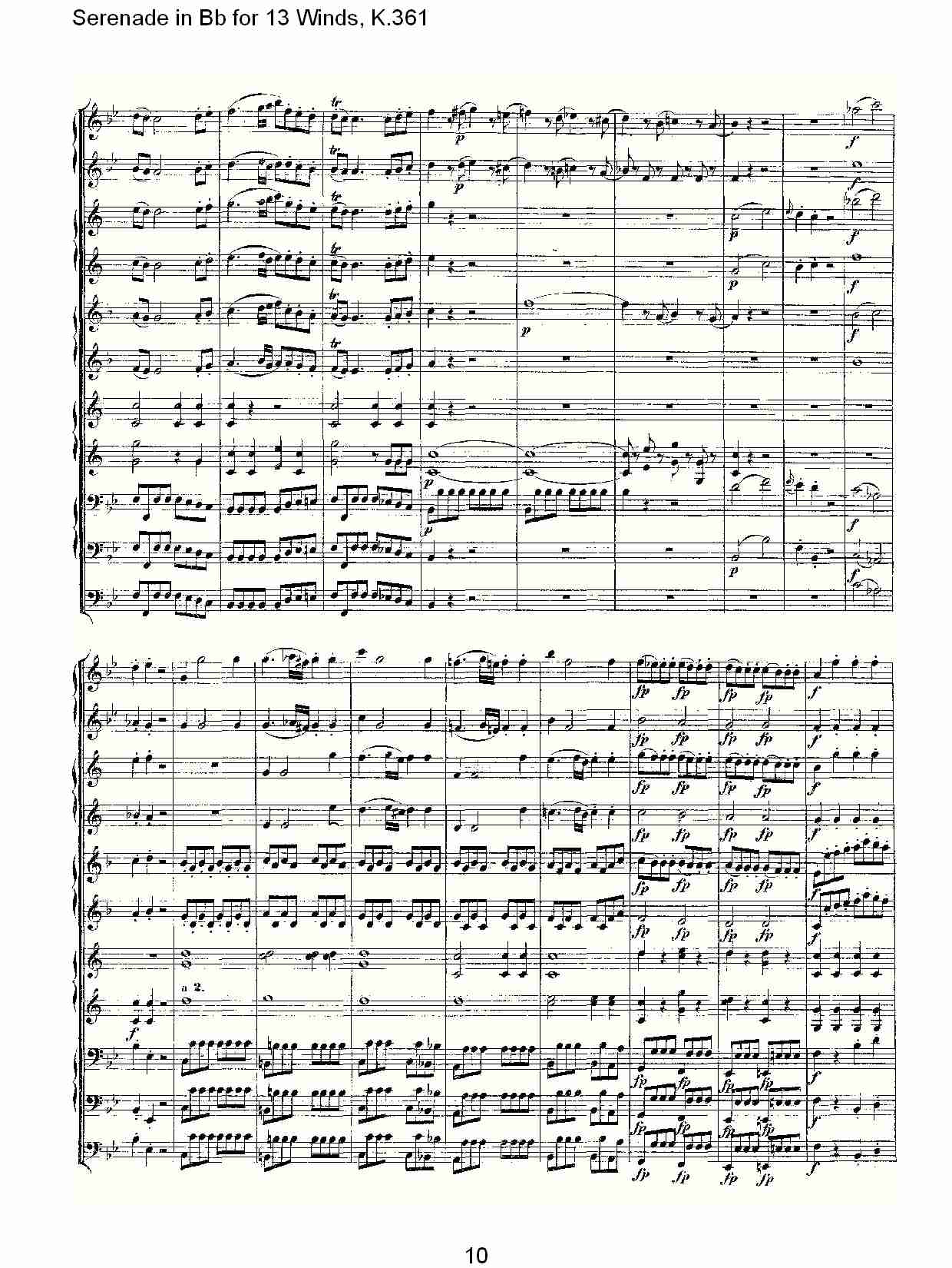 Bb调13管乐小夜曲, K.361（二）总谱（图5）