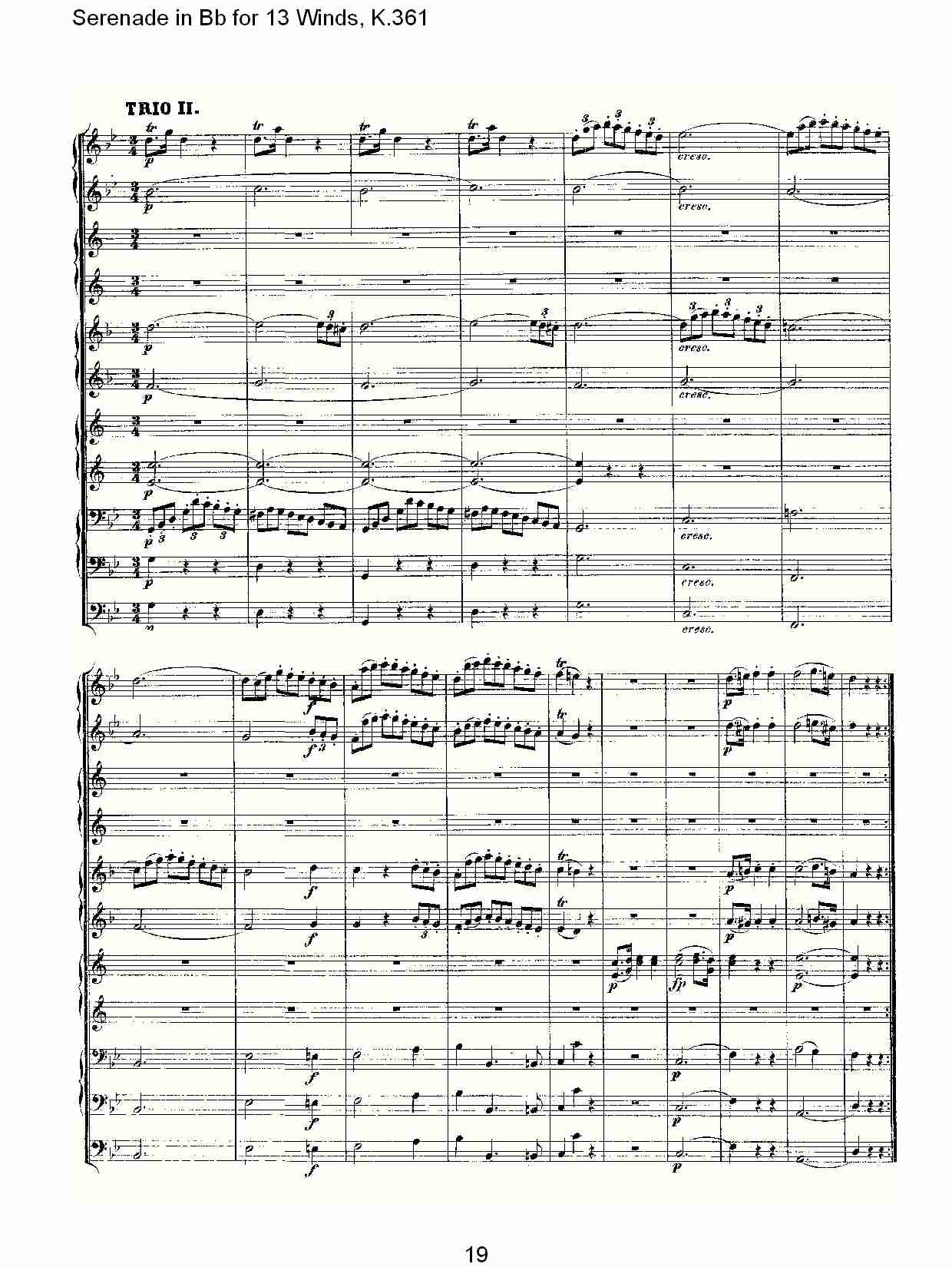 Bb调13管乐小夜曲, K.361（四）总谱（图4）