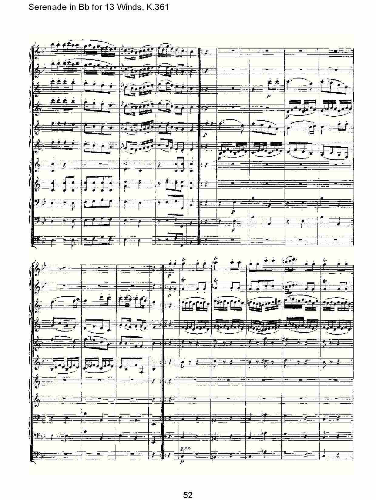 Bb调13管乐小夜曲, K.361（十一）总谱（图2）