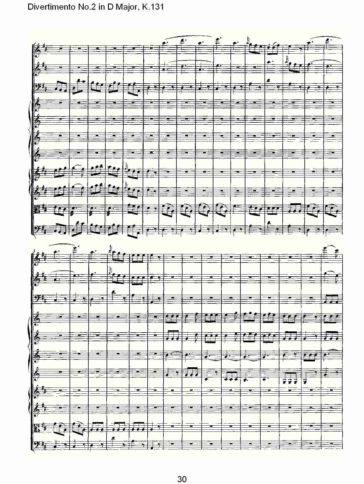 D大调第二嬉游曲,K.131（六）总谱（图5）