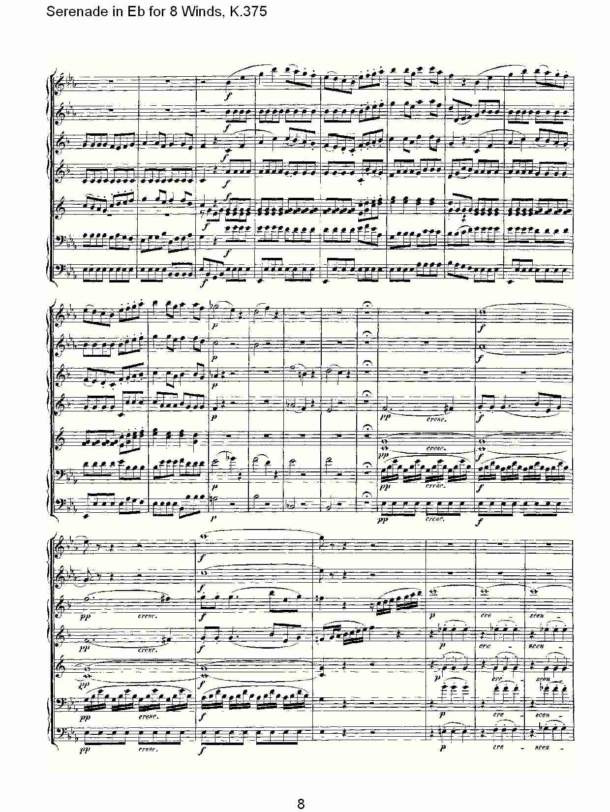 Eb调8管乐小夜曲,  K.375（二）总谱（图3）
