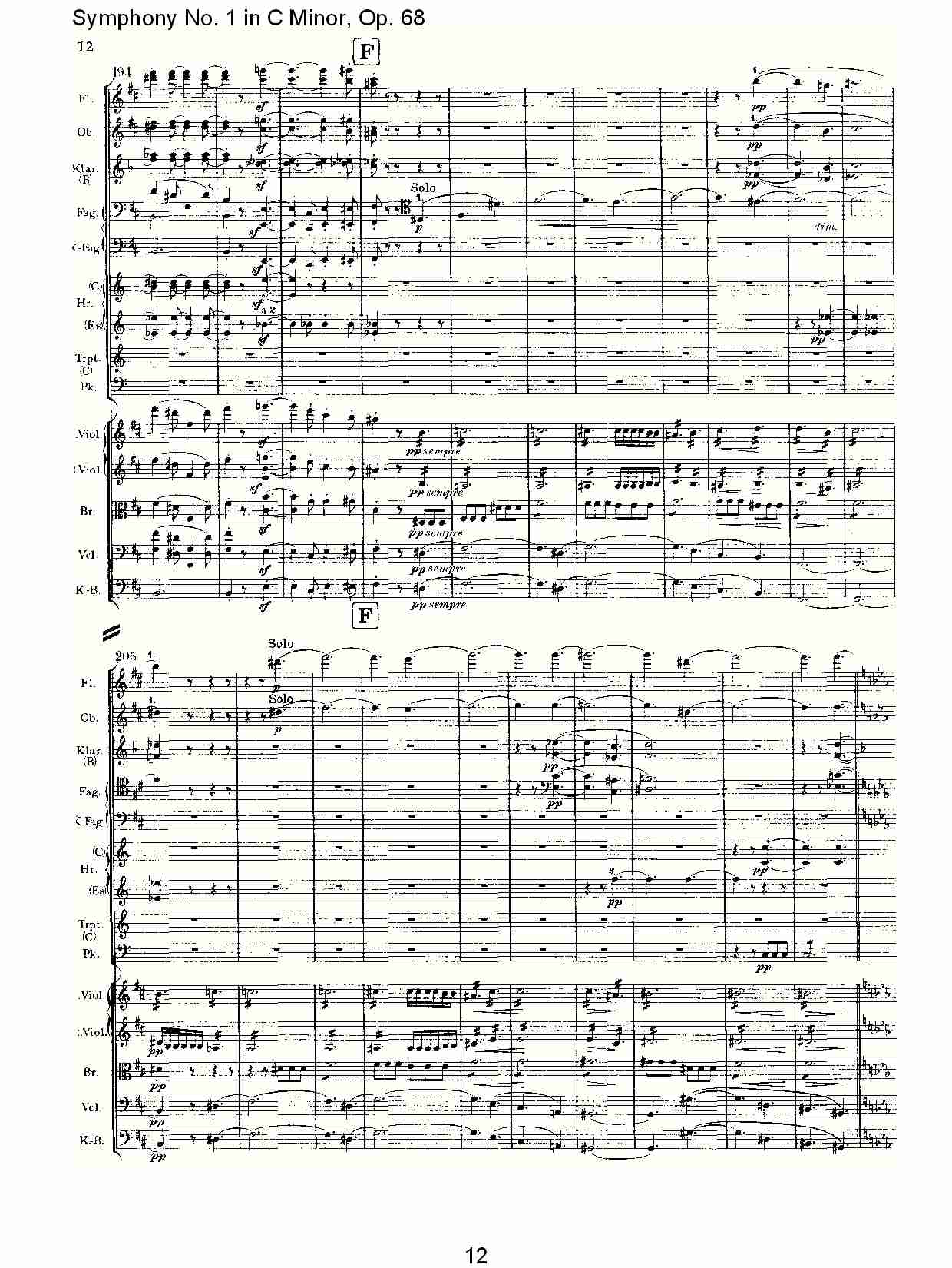 C小调第一交响曲, Op.68 第一乐章（三）.总谱（图2）