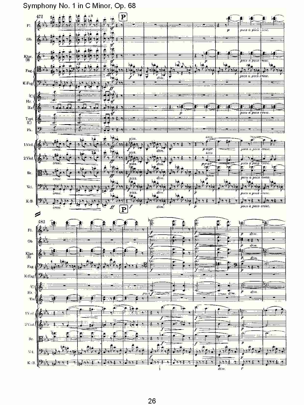 C小调第一交响曲, Op.68 第一乐章（六）.总谱（图1）