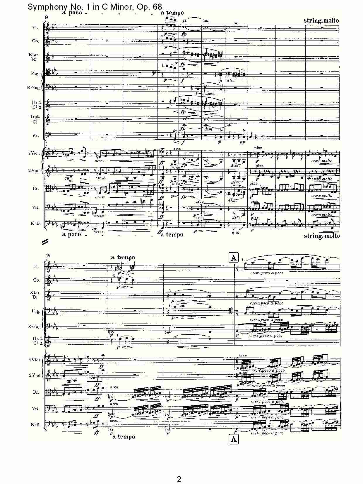 C小调第一交响曲, Op.68 第四乐章（一）.总谱（图2）